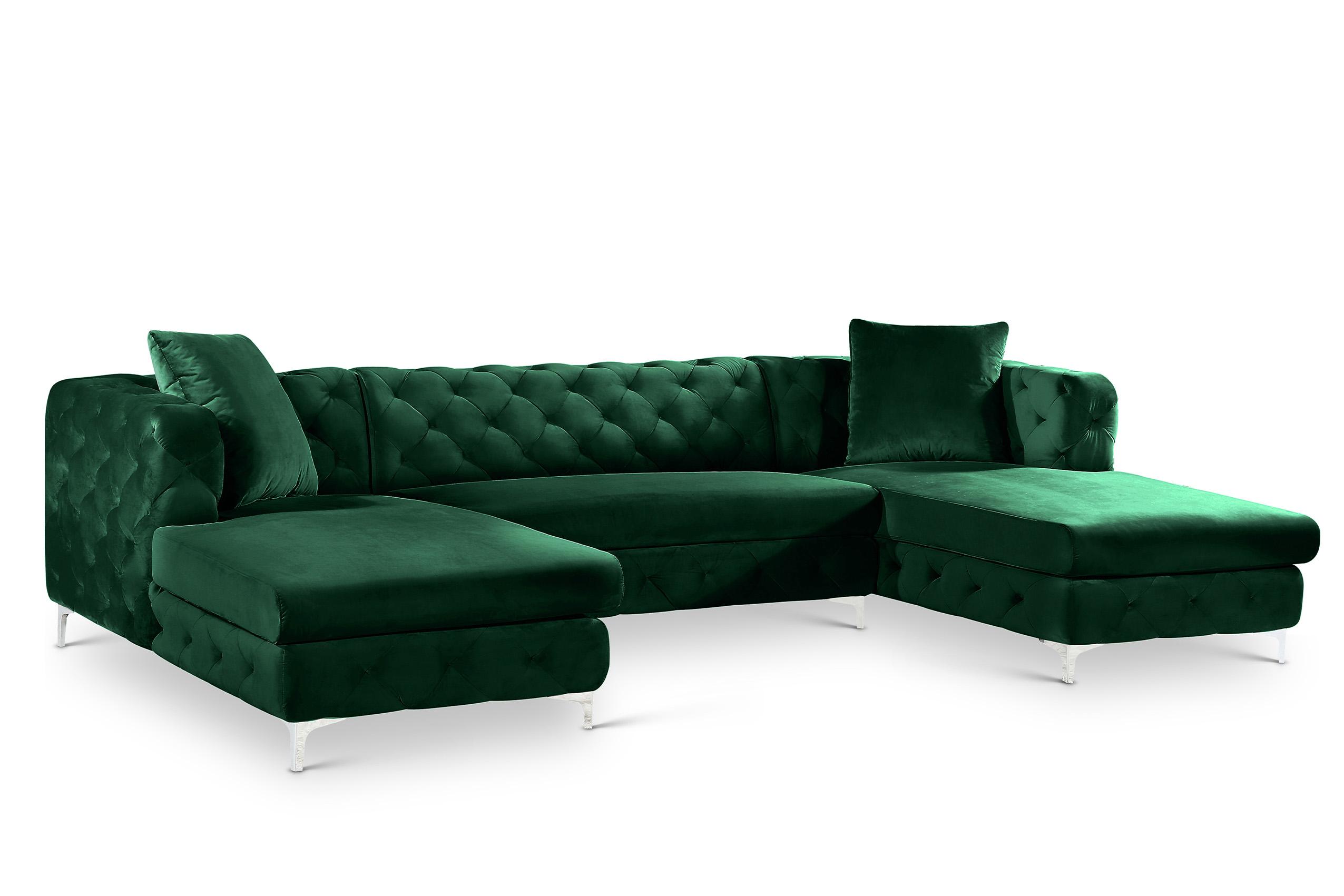 

    
Green Velvet Double Chaise Sectional Gail 664Green Meridian Contemporary
