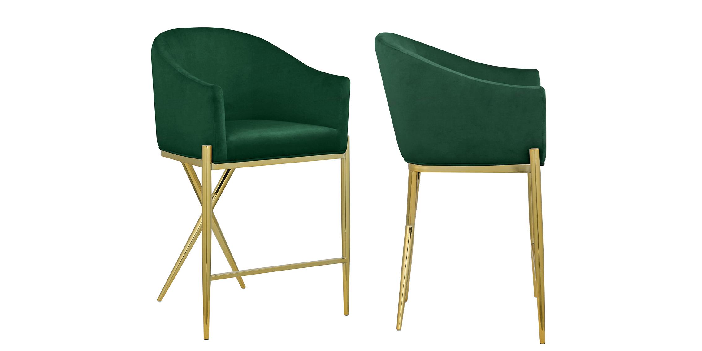 

        
Meridian Furniture XAVIER 867Green-C Counter Stool Set Green/Gold Velvet 094308253305
