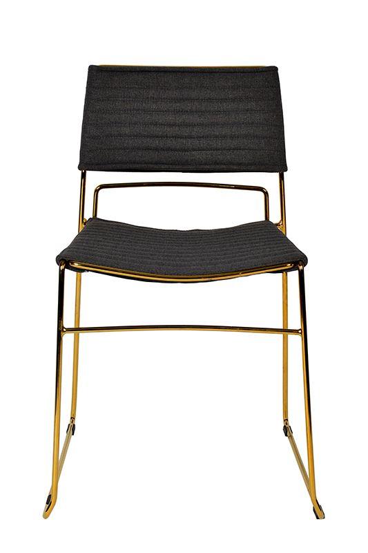 

    
Grey Fabric & Gold Dining Chair Set of 2 by VIG Modrest Swain
