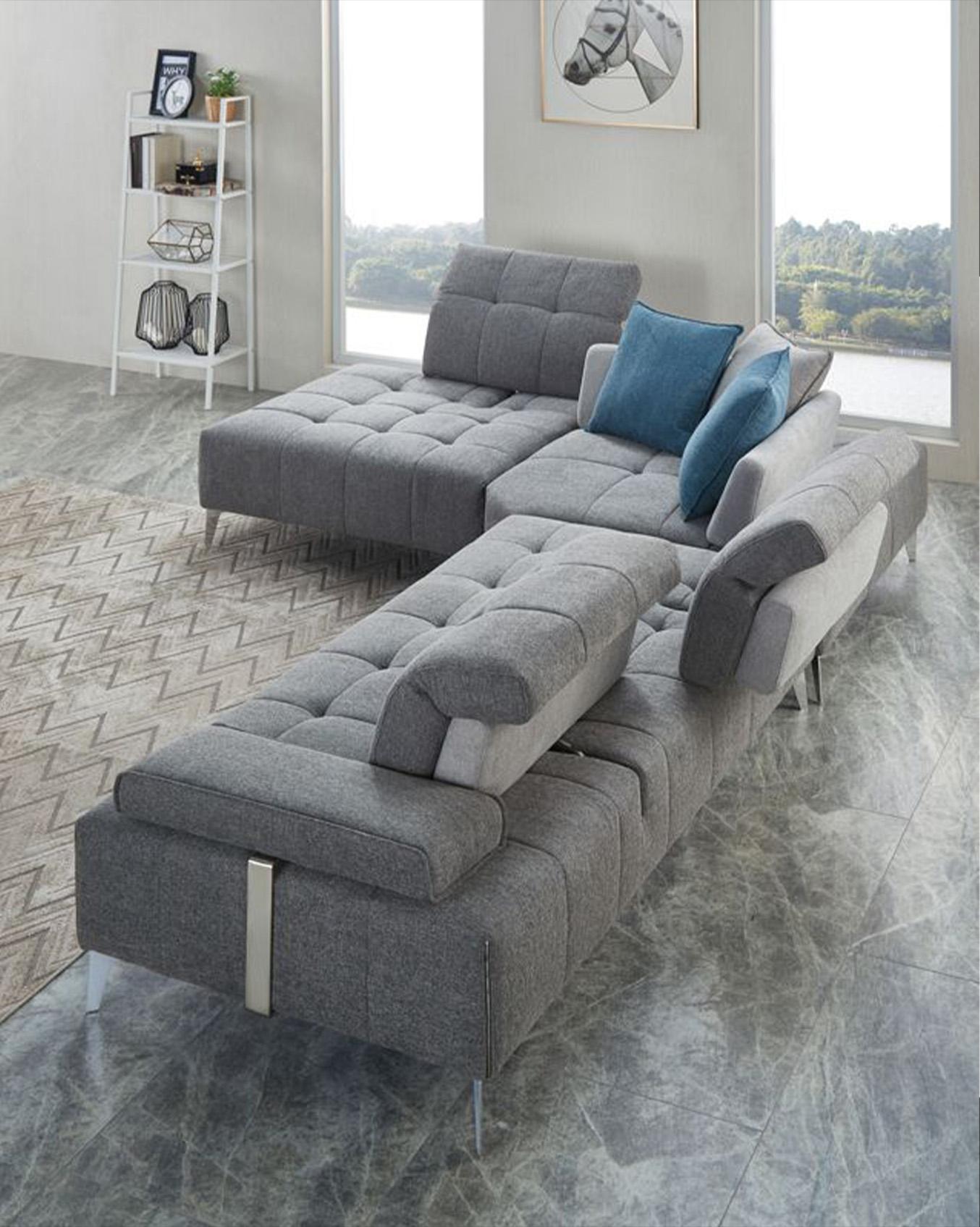 

                    
VIG Furniture VGMB-1808-GRY Sectional Sofa Gray Fabric Purchase 
