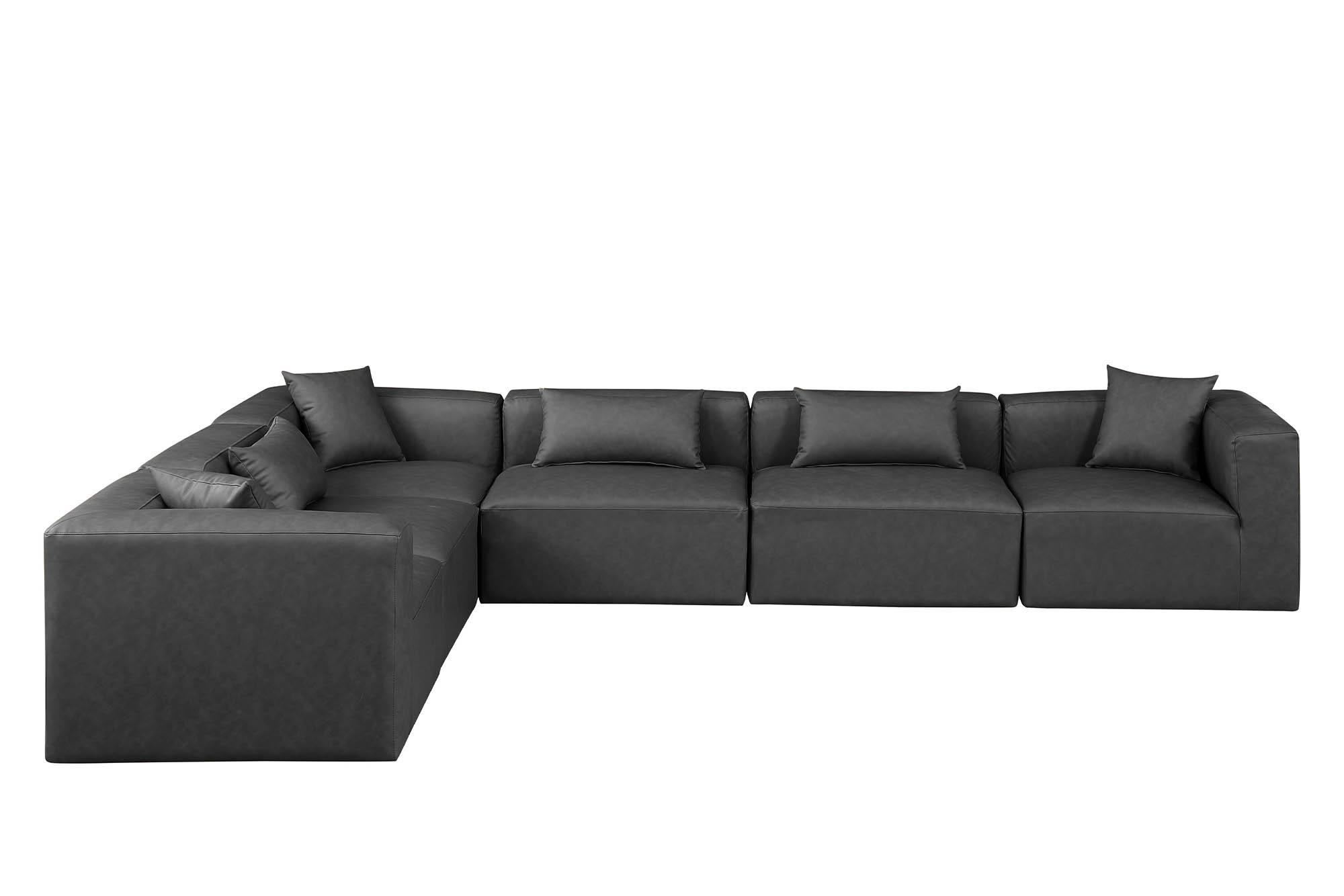 

        
Meridian Furniture CUBE 668Grey-Sec6A Modular Sectional Sofa Gray Faux Leather 094308318509
