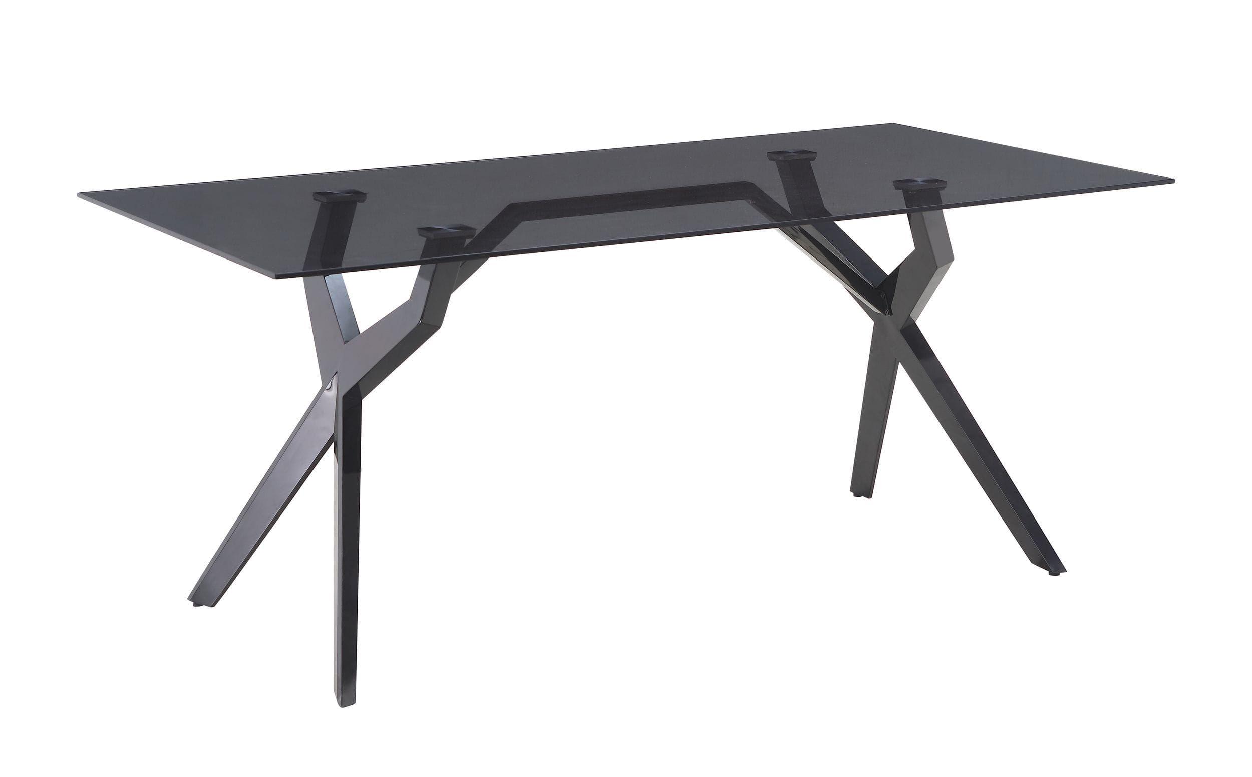 Contemporary, Modern Dining Table Darley VGZAT119-BLK in Gray, Black 