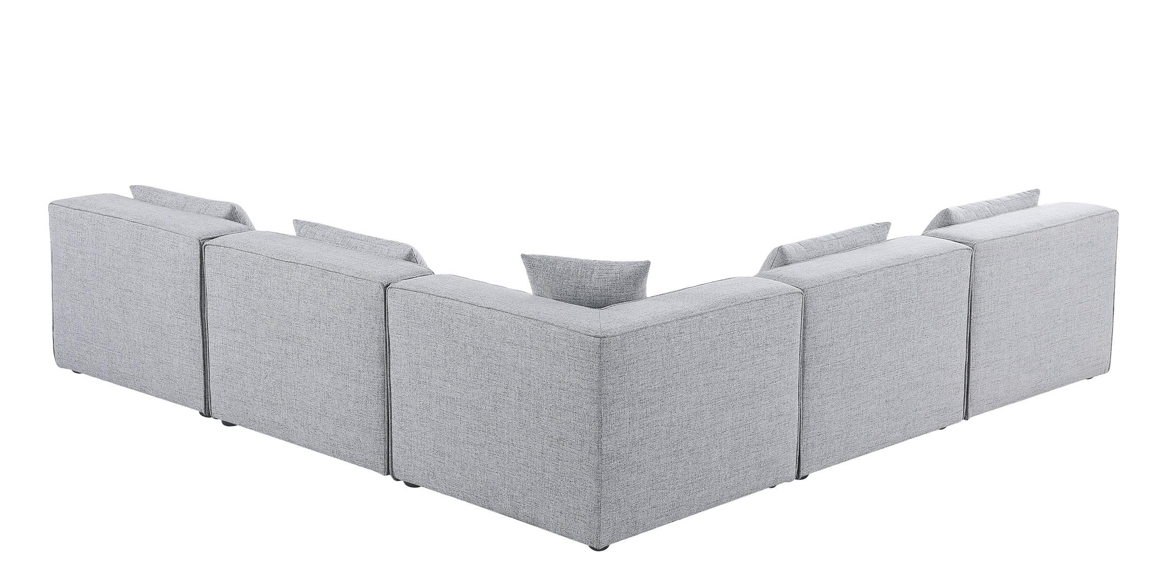 

        
Meridian Furniture CUBE 630Grey-Sec5B Modular Sectional Sofa Gray Linen 94308264165
