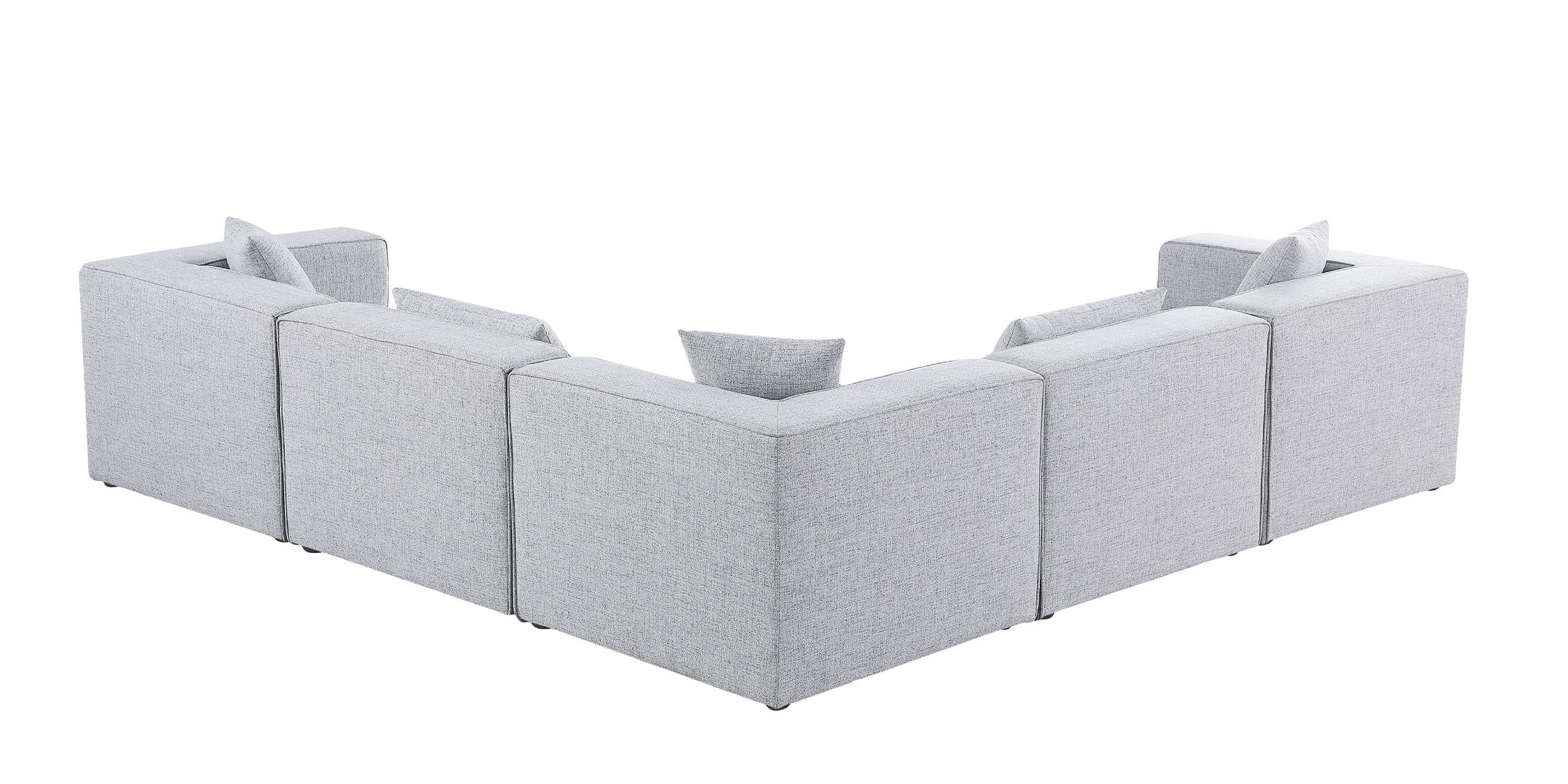 

        
Meridian Furniture CUBE 630Grey-Sec5C Modular Sectional Sofa Gray Linen 94308264196
