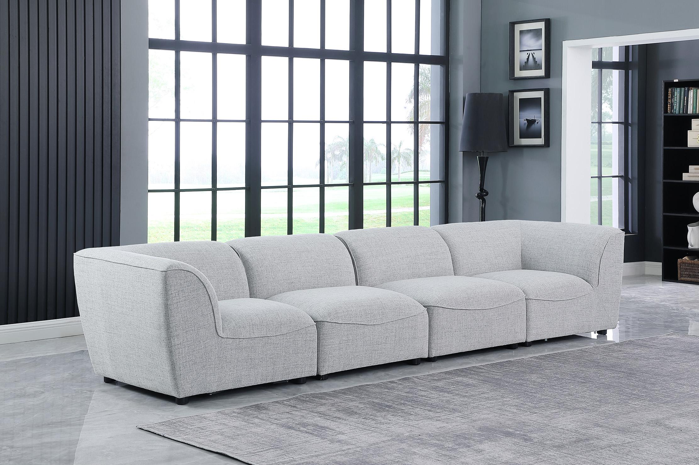 

    
GREY Linen Modular Sofa MIRAMAR 683Grey-S142 Meridian Contemporary Modern
