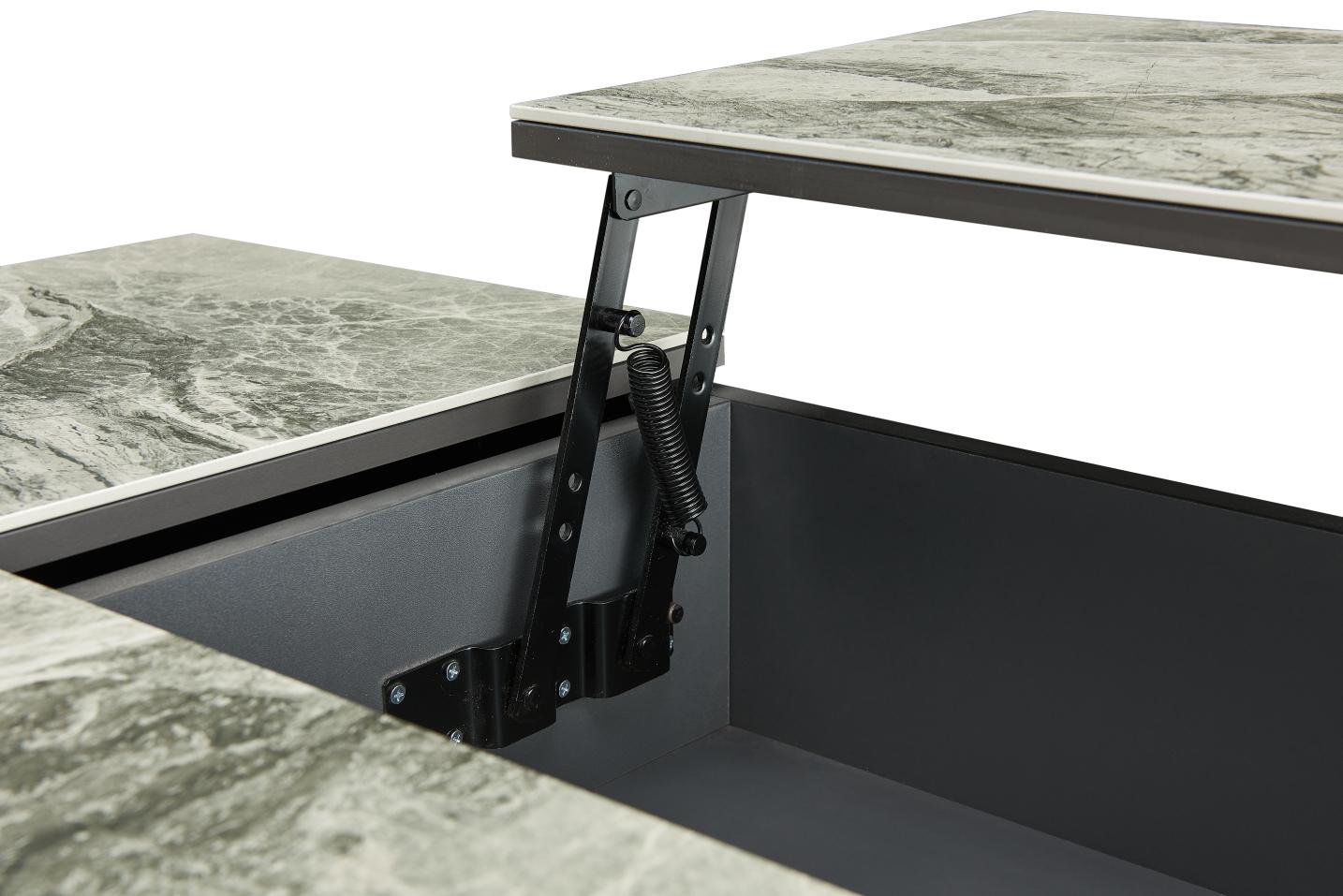 

    
1388COFFEETABLEGREY Grey Marble Coffee Table w/ storage Made in Italy Contemporary EFS 1388
