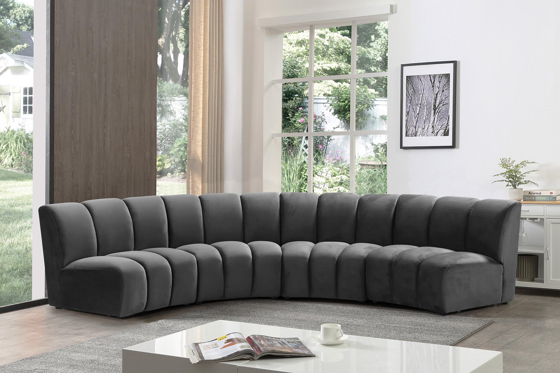 

    
Meridian Furniture INFINITY 638Grey-4PC Modular Sectional Sofa Gray 638Grey-4PC
