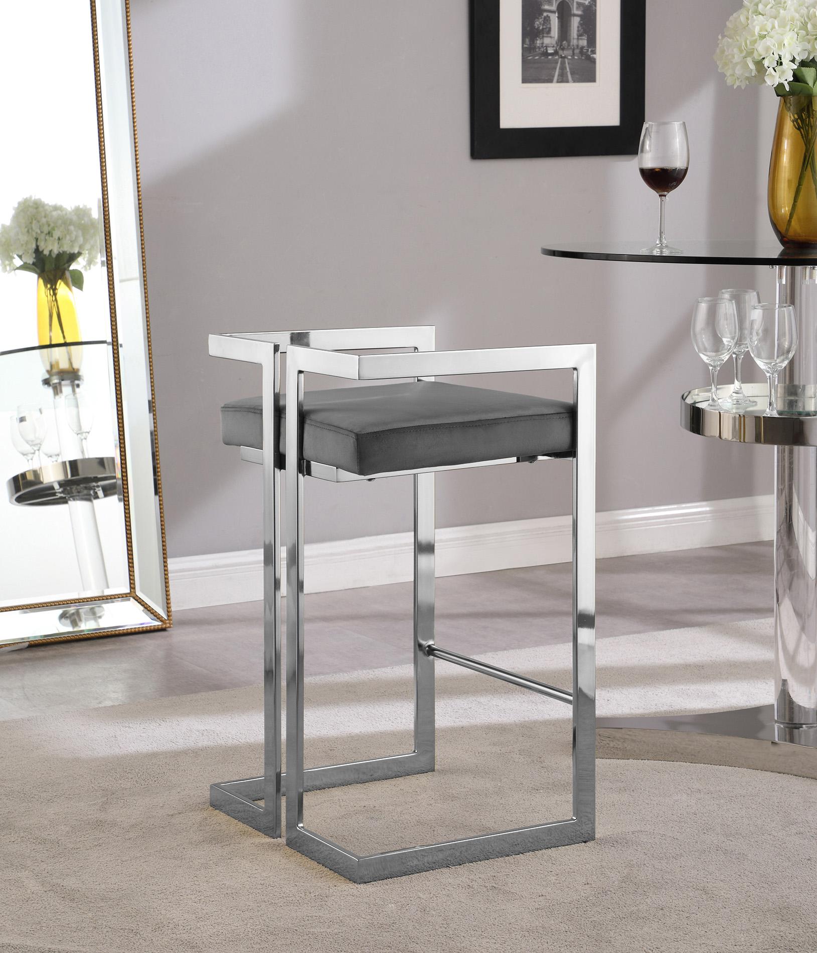 

        
Meridian Furniture EZRA 909Grey Counter Stool Set Chrome/Gray Velvet 704831406153
