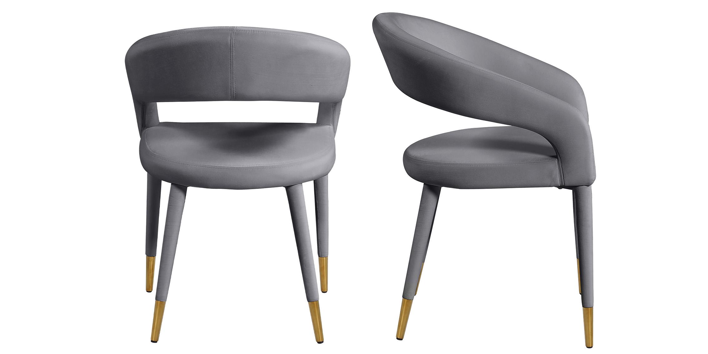 

    
Grey Velvet Dining Chair Set 2P DESTINY 537Grey-C Meridian Modern Contemporary
