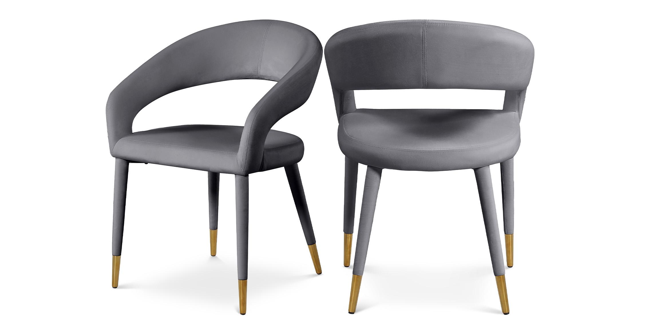 

    
Meridian Furniture DESTINY 537Grey-C Dining Chair Set Gray/Gold 537Grey-C-Set-2
