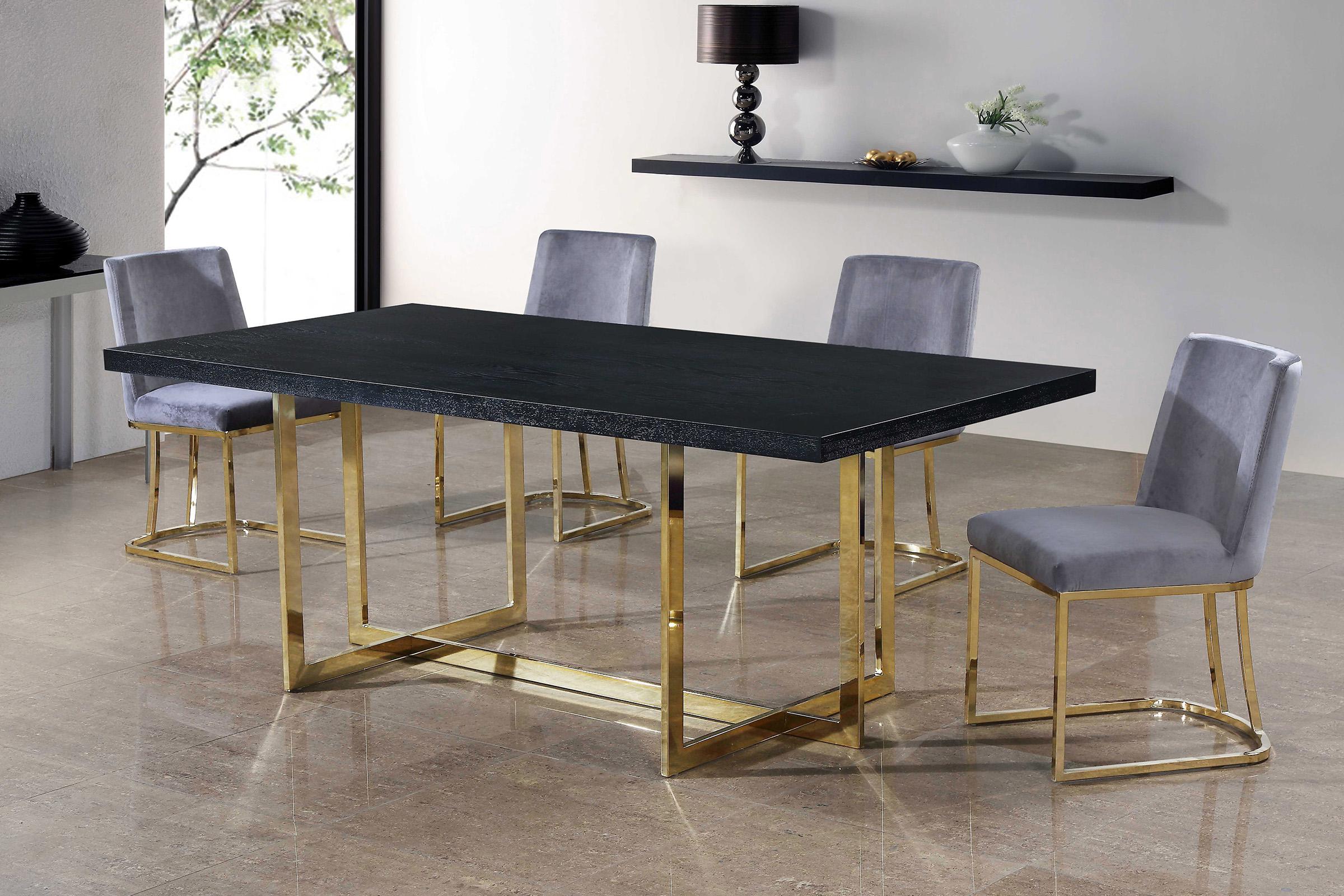 

        
Meridian Furniture HEIDI 776Grey Dining Chair Set Gray/Gold Velvet 647899949623
