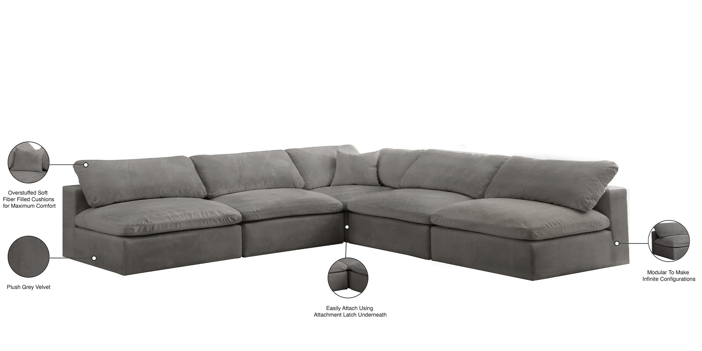 

        
Meridian Furniture 634Grey-Sec5B Modular Sectional Gray Fabric 094308253671
