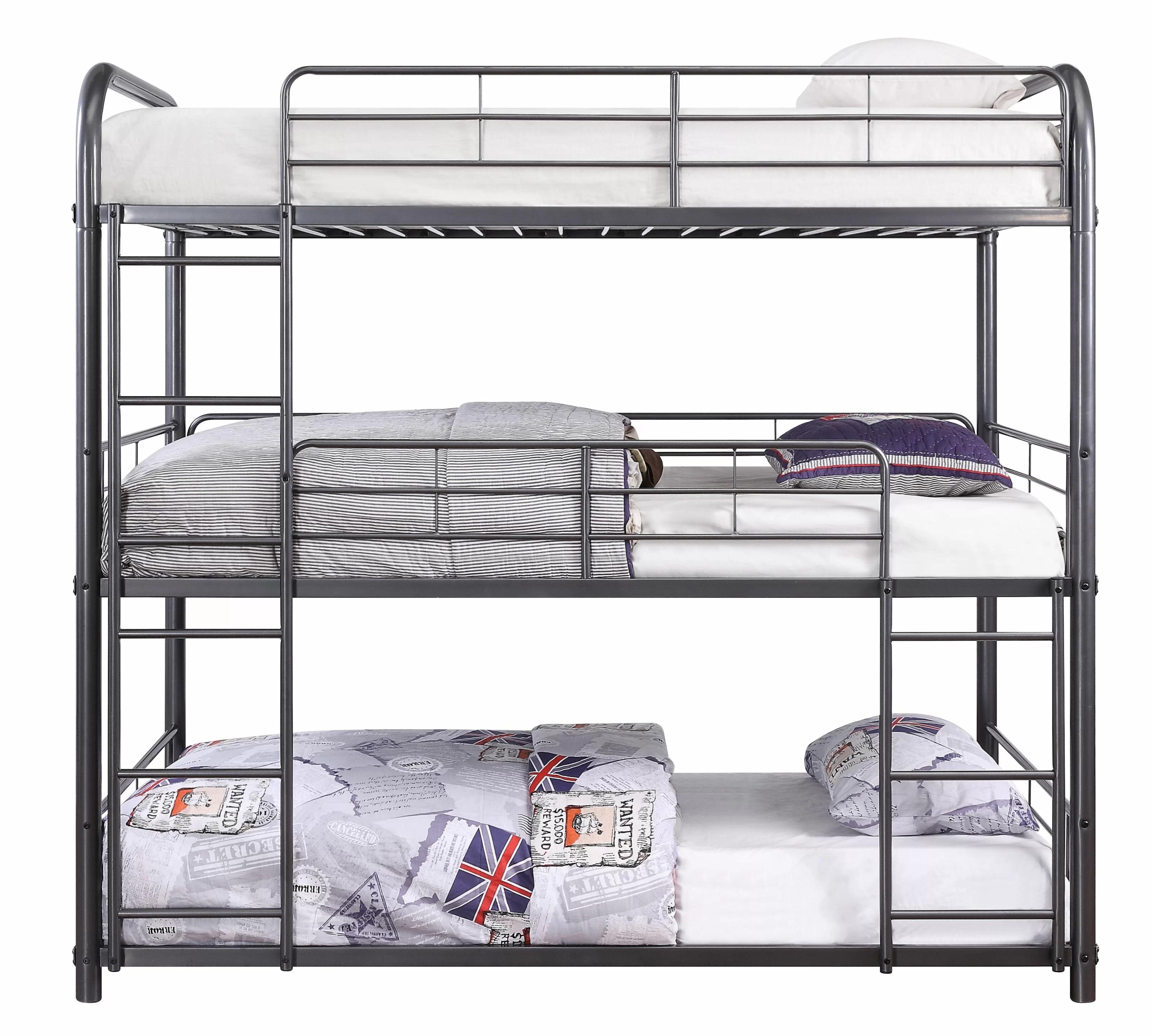 

    
Acme Furniture Cairo F/f/f triple bunk bed Gunmetal 38095
