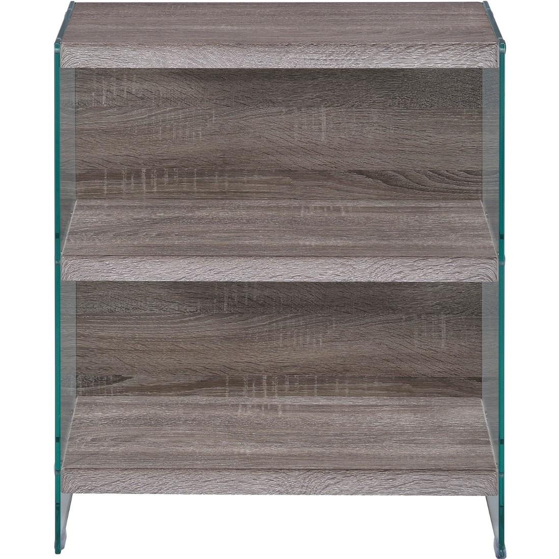 

    
Acme Furniture Armon Bookshelf Gray/Clear/Oak Armon 92374
