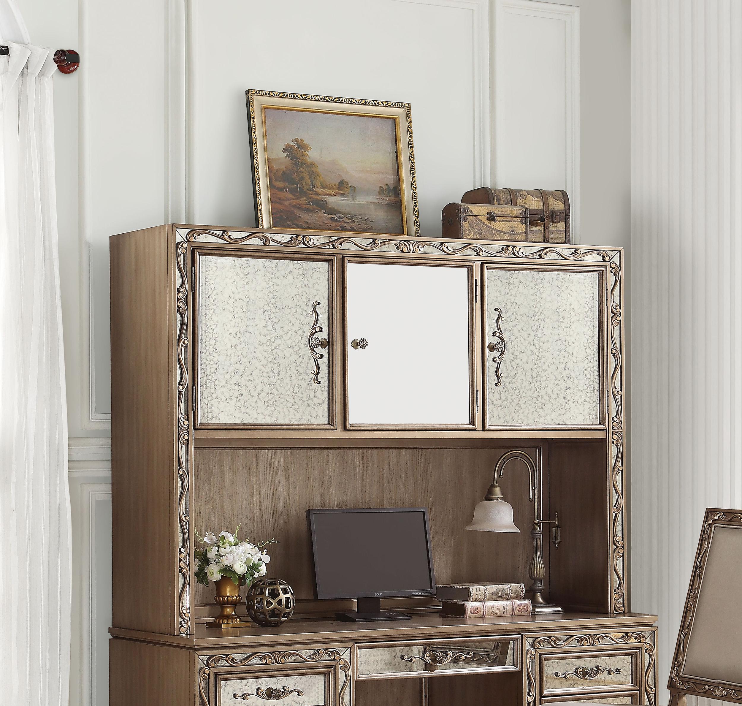 

    
Acme Furniture Orianne Hutch Desk Antique/Gold/Champagne Orianne-93790

