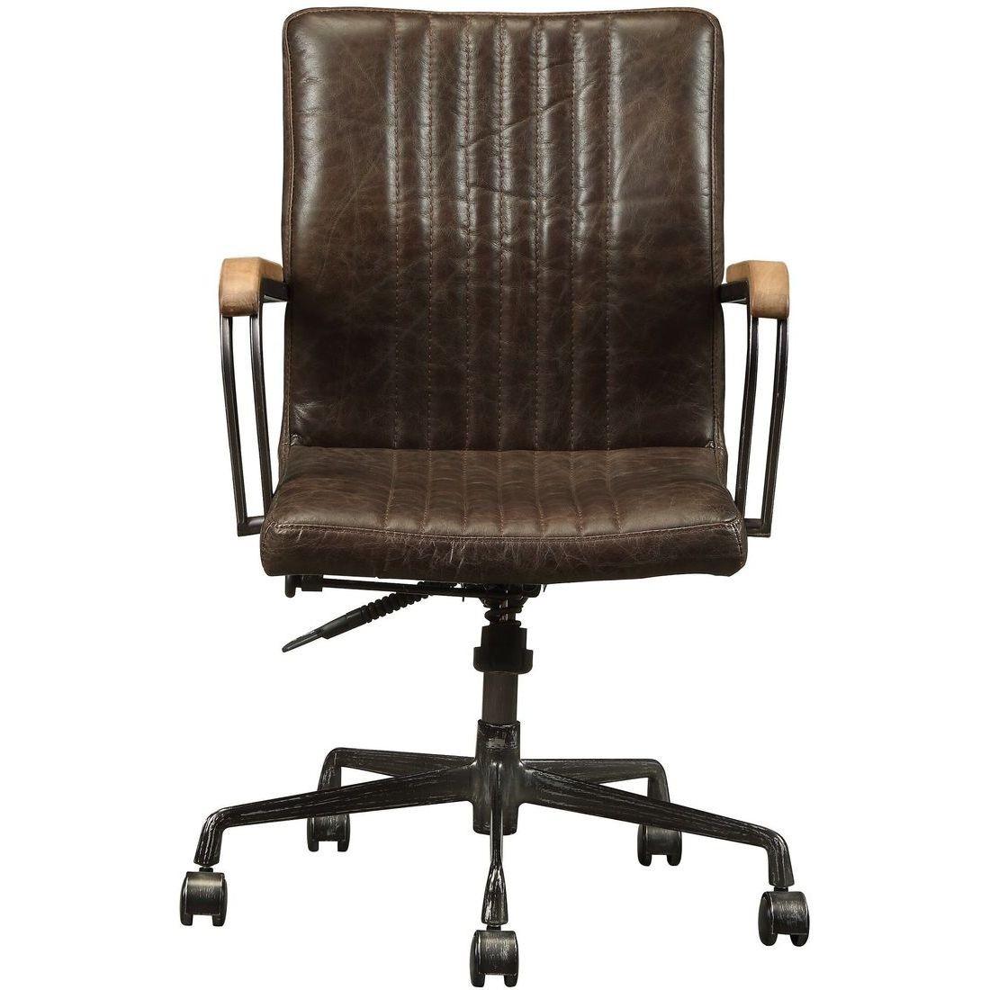 

    
Home Office Executive Chair Chocolate Genuine Leather Joslin 92028 Acme Modern
