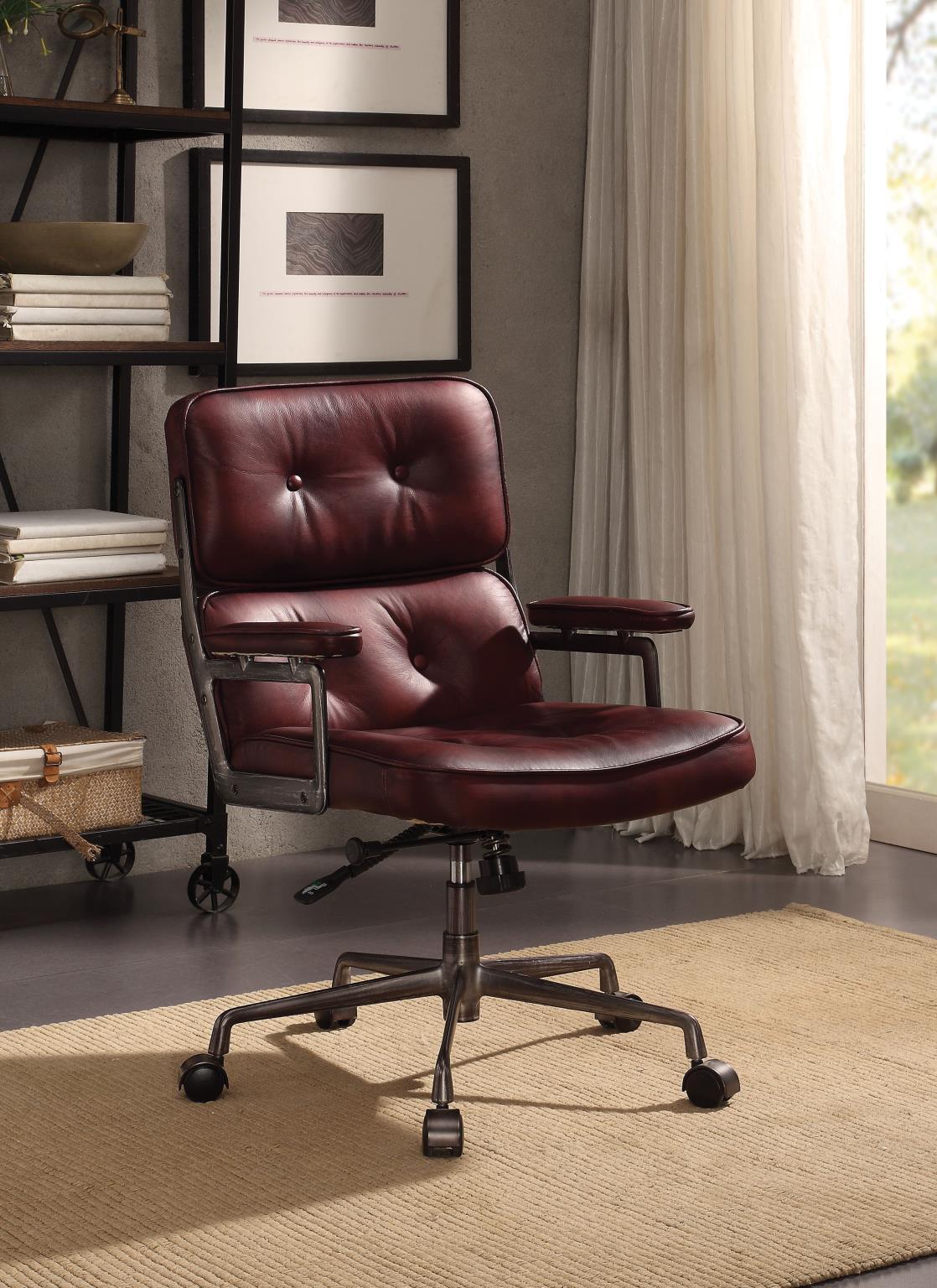 

    
Home Office Executive Chair Merlot Genuine Leather Larisa 92027 Acme Industrial

