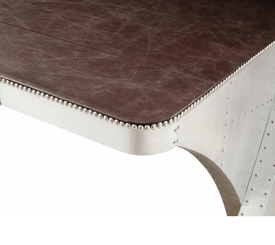 

    
Acme Furniture Brancaster Writing Desk Metal/Gray/Chocolate 92857
