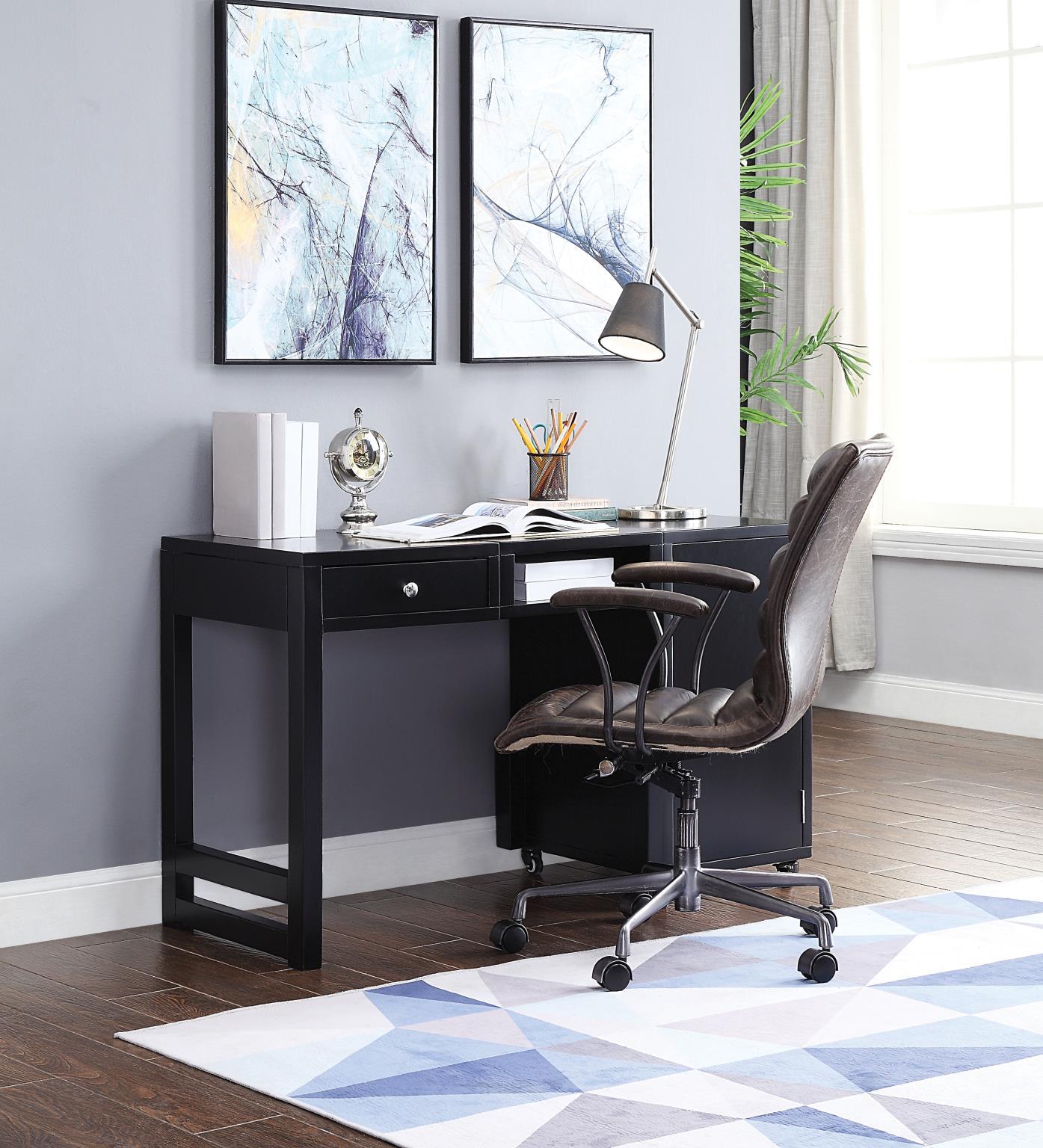 

                    
Buy Home Office Writing Desk Black Kaniel 92830 Acme Transitional Modern
