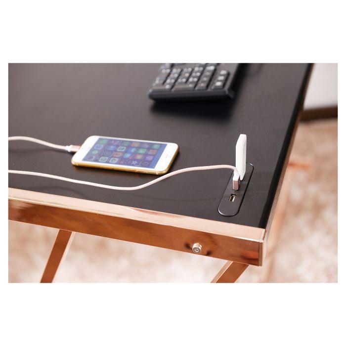 

    
Acme Furniture Finis Writing Desk Gold/Rose/Black Finis 92346
