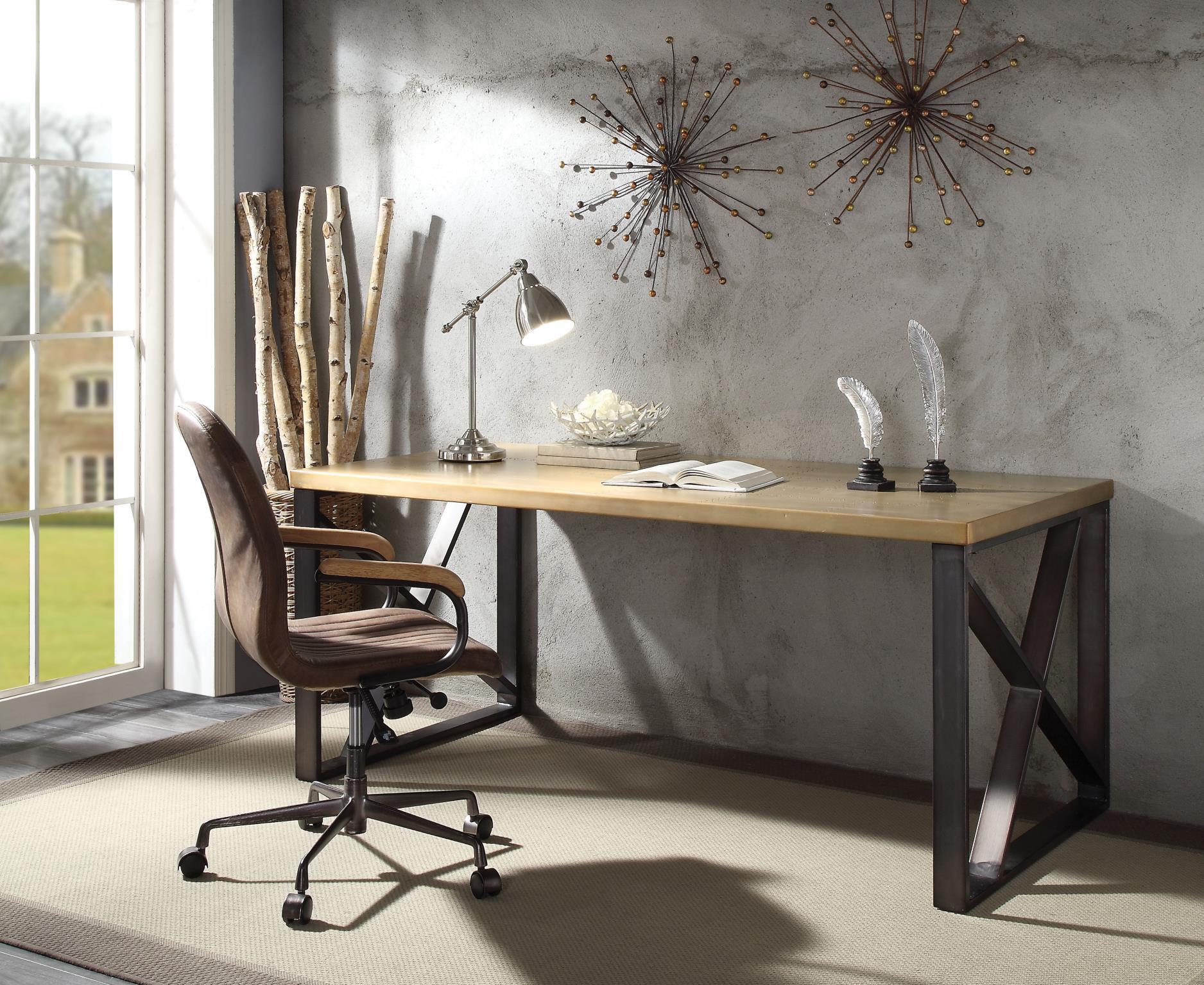 

    
Home Office Writing Desk Gold Aluminium Jennavieve 92550 Acme Contemporary

