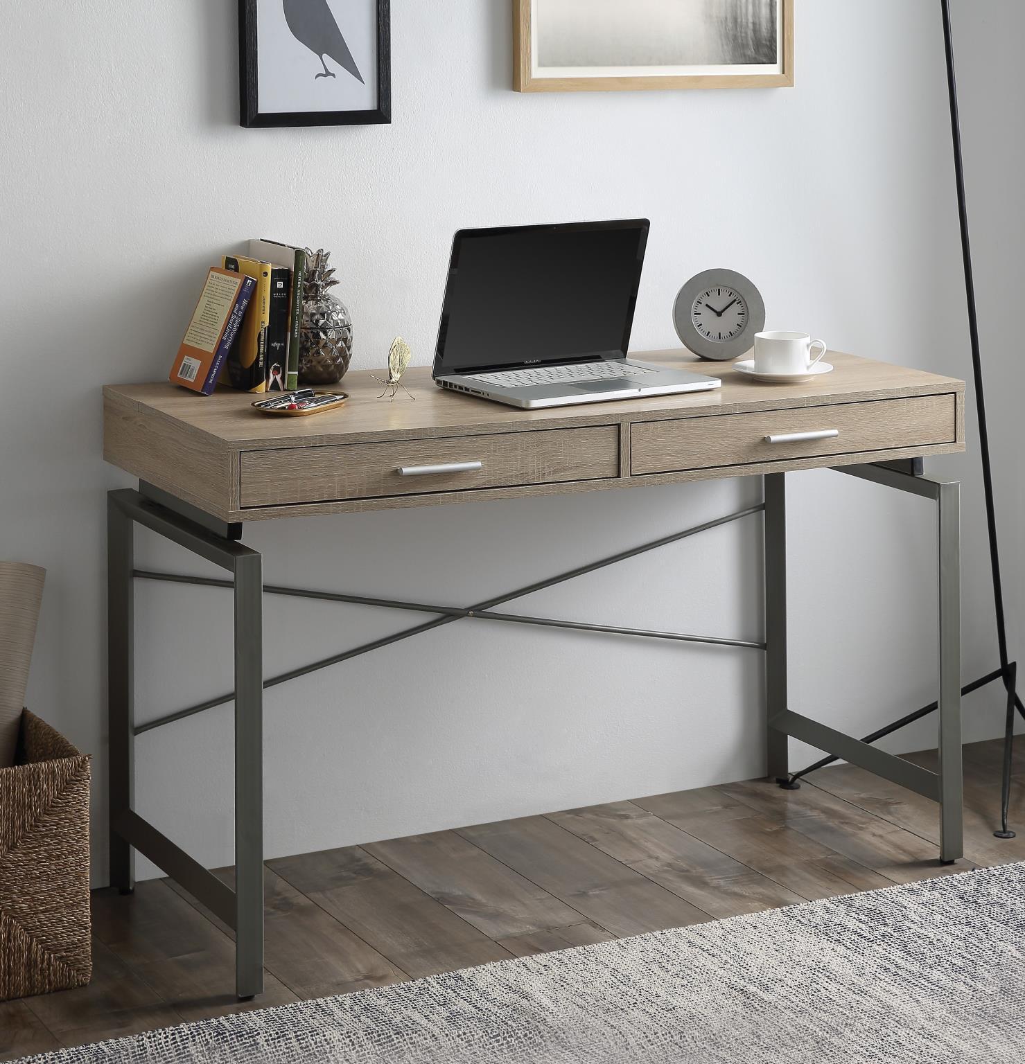 

    
Home Office Writing Desk Natural & Nickel Yaseen 92575 Acme Industrial Modern
