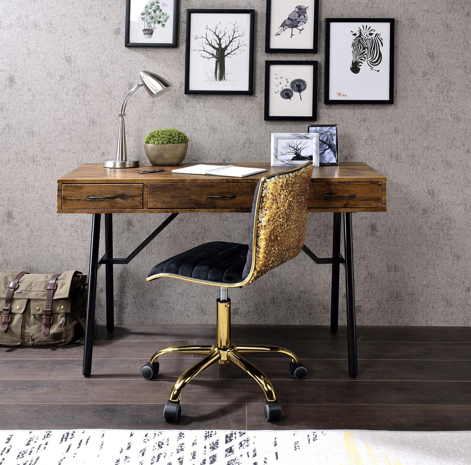 

    
Home Office Writing Desk Rustic Oak & Black Jalia 92645 Acme Industrial Modern
