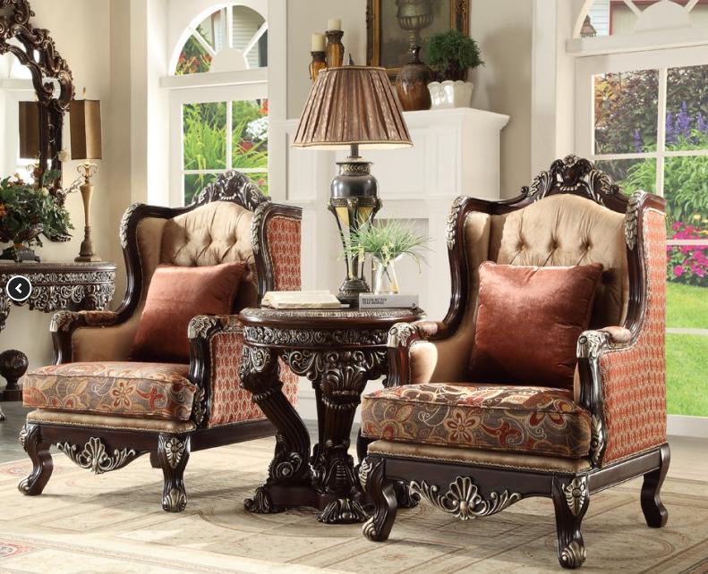 

    
Homey Design Furniture HD-111 – SECTIONAL SOFA / HD-111 – CHAIR Sectional Sofa Set Mahogany HD-111-3PC
