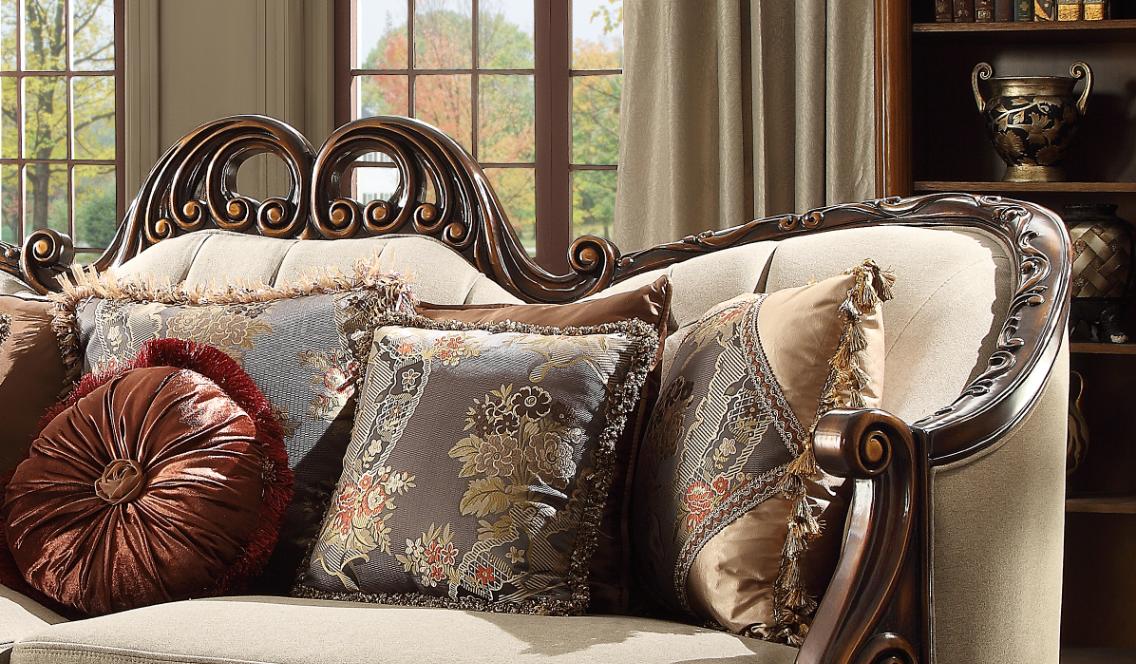 

                    
Homey Design Furniture HD-1623 – 2PC SOFA SET Sofa Set Mahogany/Beige Fabric Purchase 

