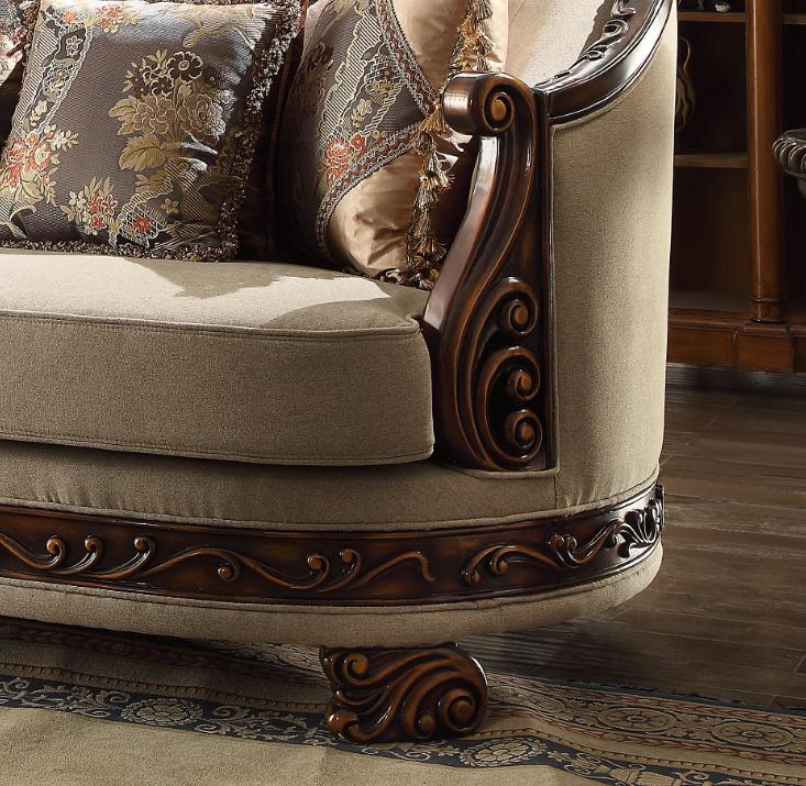 

                    
Homey Design Furniture HD-1623 – SOFA Sofa Mahogany/Beige Fabric Purchase 
