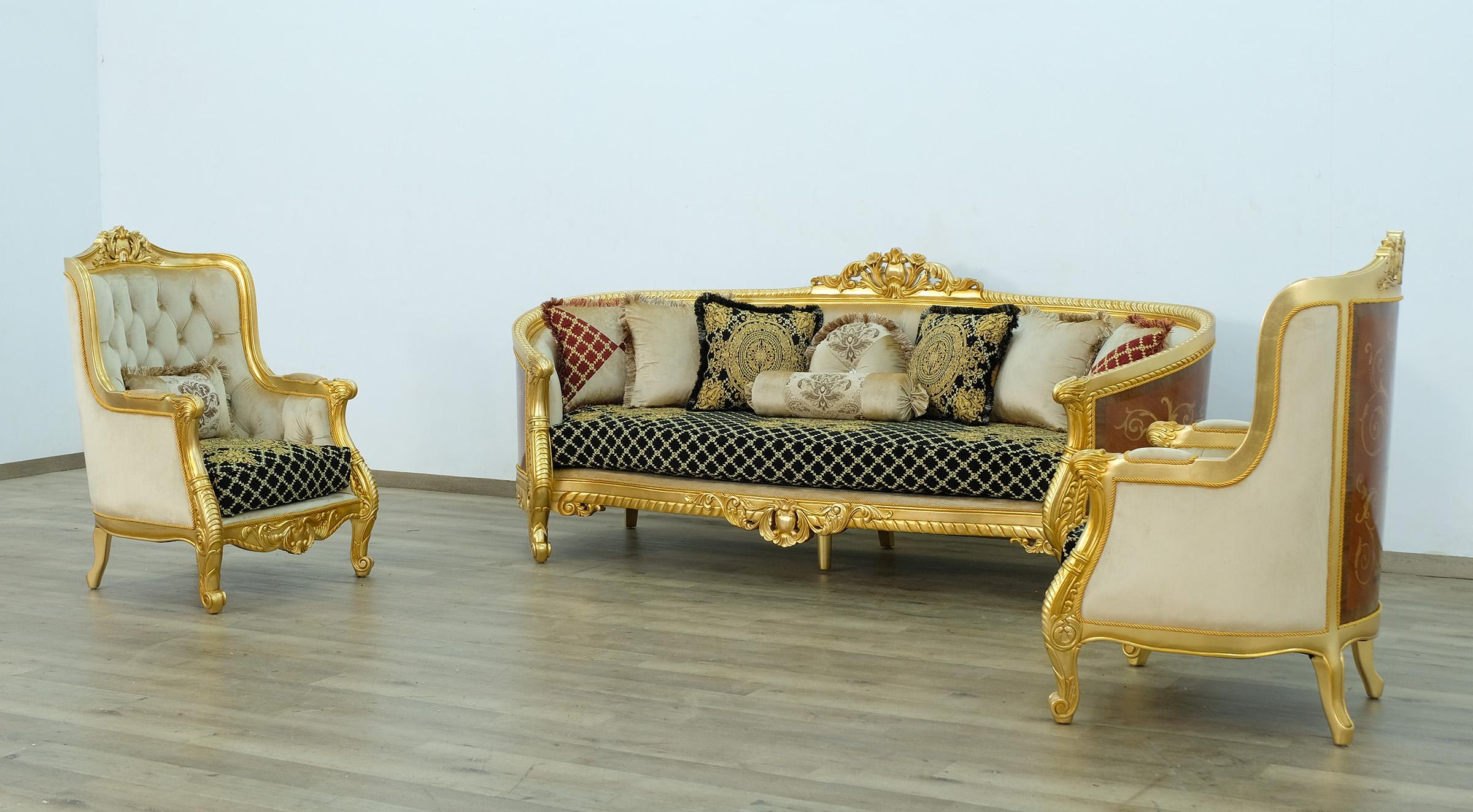 

    
68585-C-Set-2 Imperial Luxury Black & Gold LUXOR Arm Chair Set 2Pcs EUROPEAN FURNITURE
