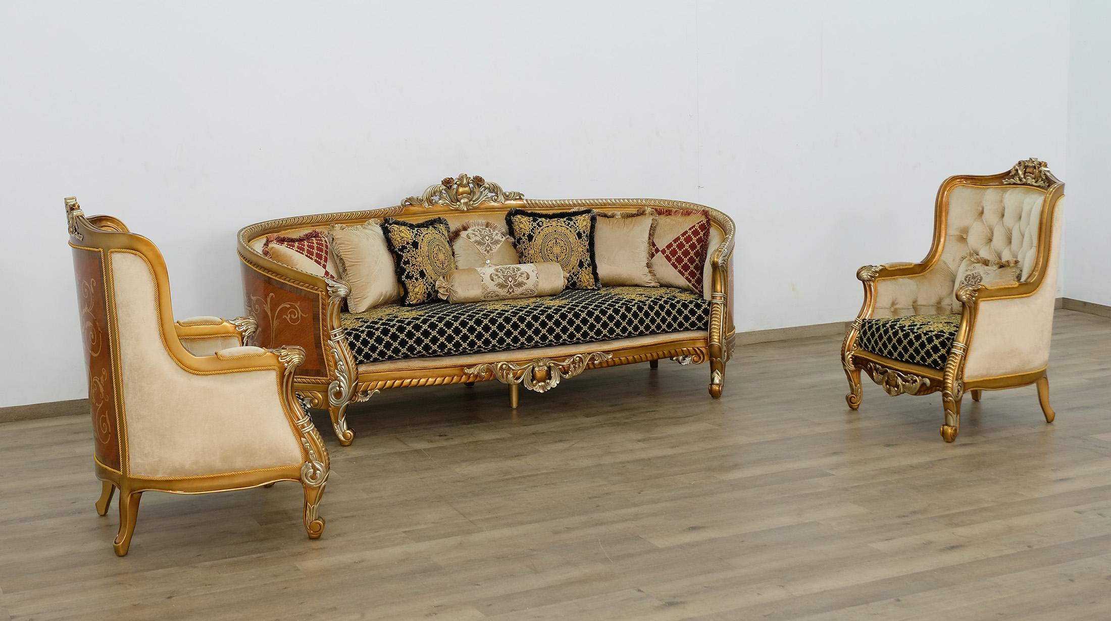 

    
 Order  Imperial Luxury Black & Silver Gold LUXOR II Arm Chair Set 2Pcs EUROPEAN FURNITURE
