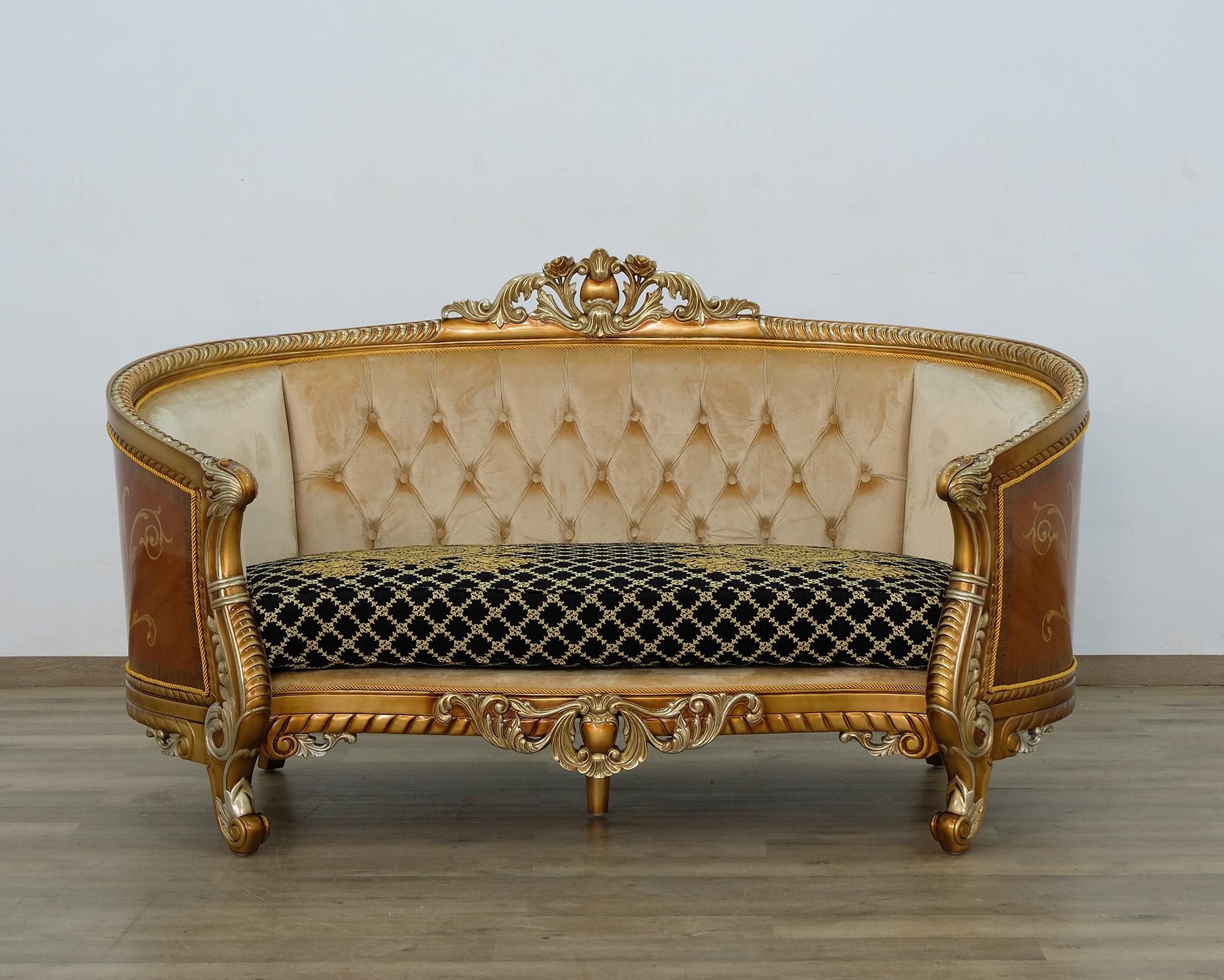 

    
68586-Set-4 Imperial Luxury Black & Silver Gold LUXOR II Sofa Set 4Pcs EUROPEAN FURNITURE
