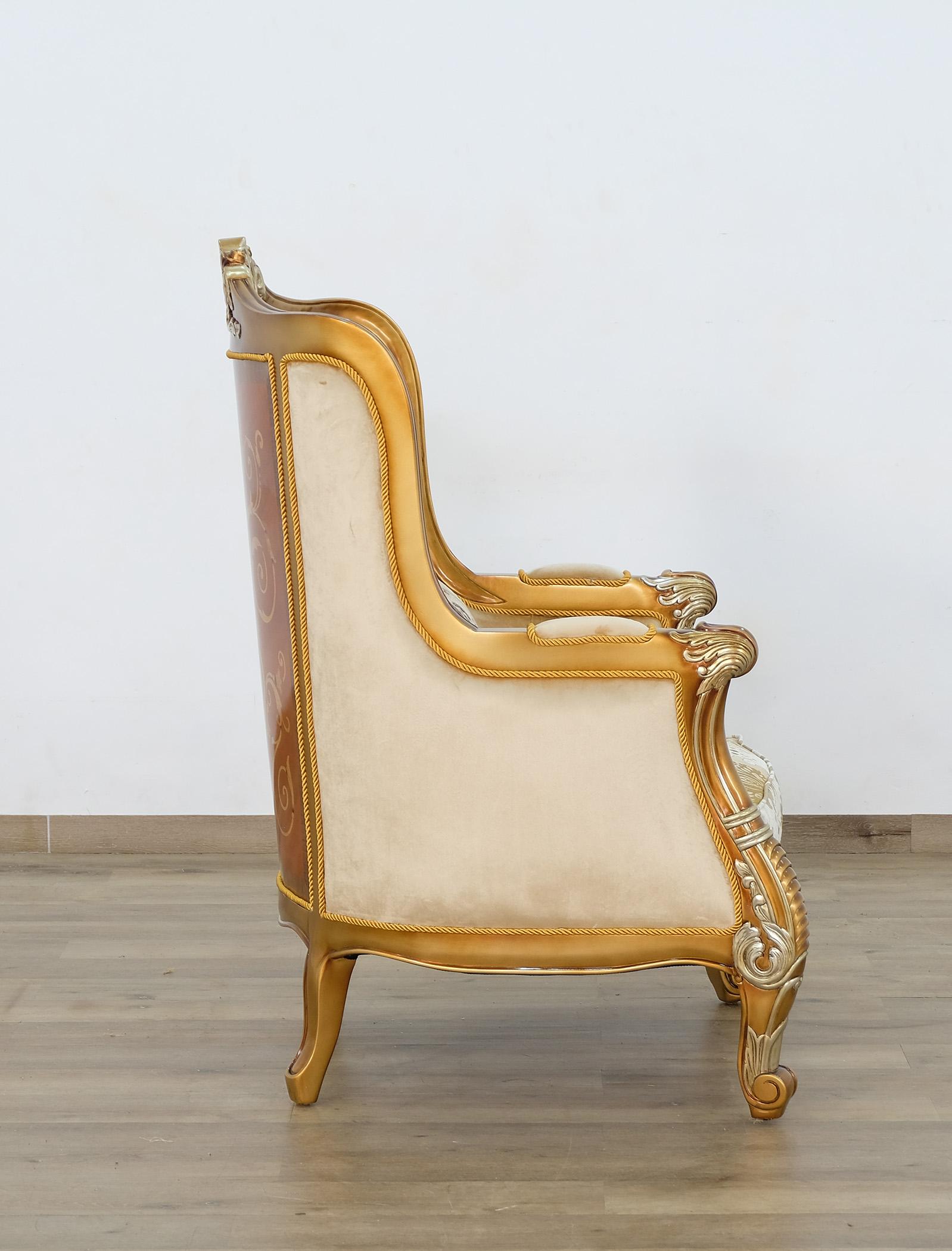 

    
68587-C-Set-2 Imperial Luxury Brown & Gold LUXOR II Arm Chair Set 2 Pcs EUROPEAN FURNITURE Classic
