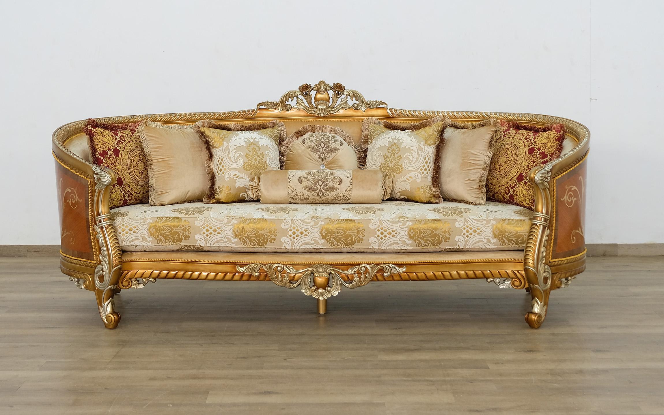

        
EUROPEAN FURNITURE LUXOR II Sofa Antique/Gold/Brown Fabric 6015416374328
