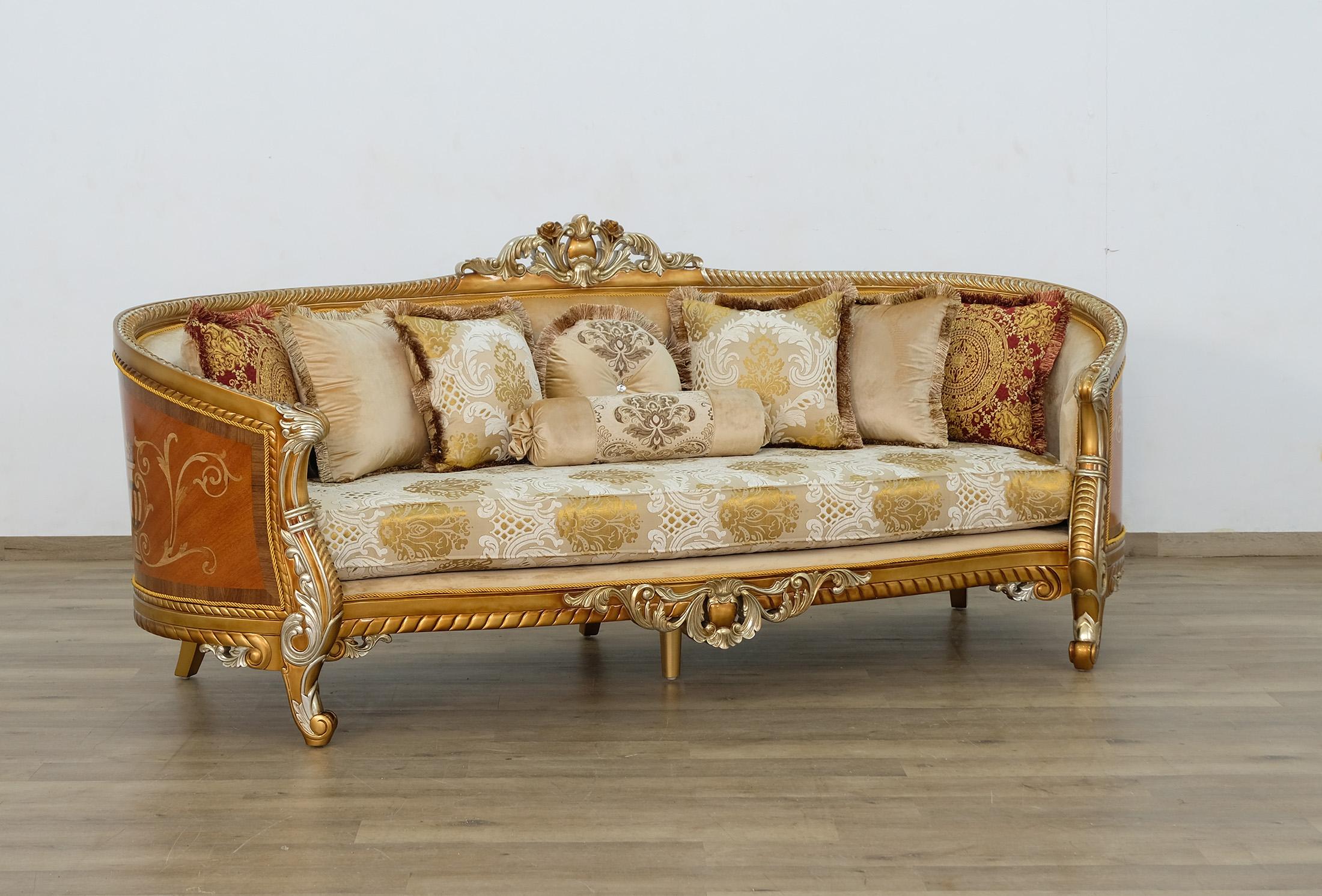 

    
EUROPEAN FURNITURE LUXOR II Sofa Antique/Gold/Brown 68587-S
