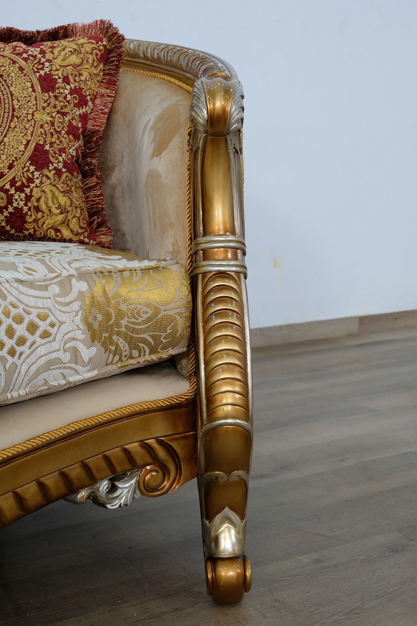 

        
6015416374328Imperial Luxury Brown & Gold LUXOR II Sofa EUROPEAN FURNITURE Solid Wood Classic
