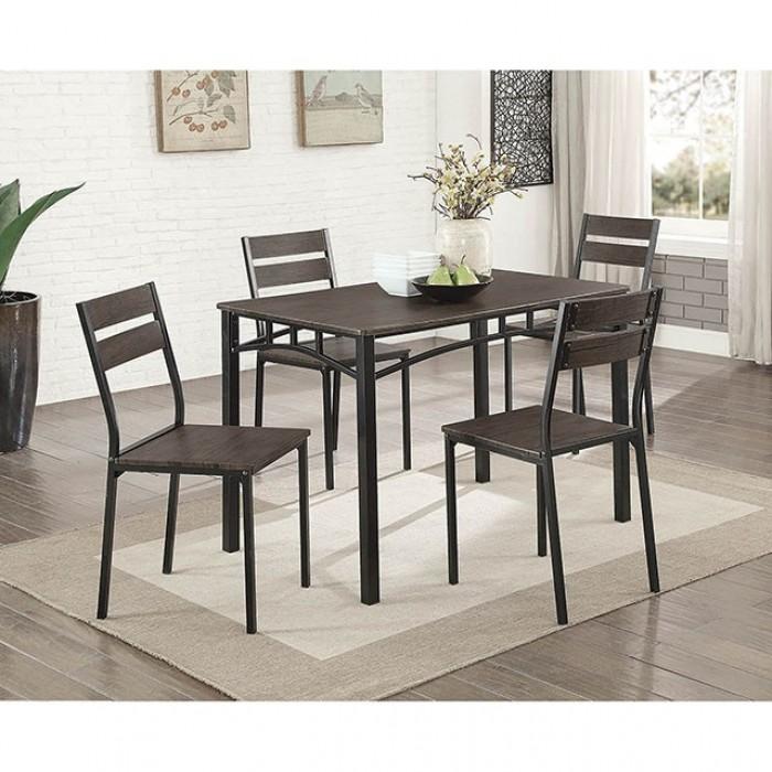 Contemporary, Transitional Dining Room Set Westport Dining Room Set 5PCS CM3920T-5PK CM3920T-5PK in Antique Brown, Black 