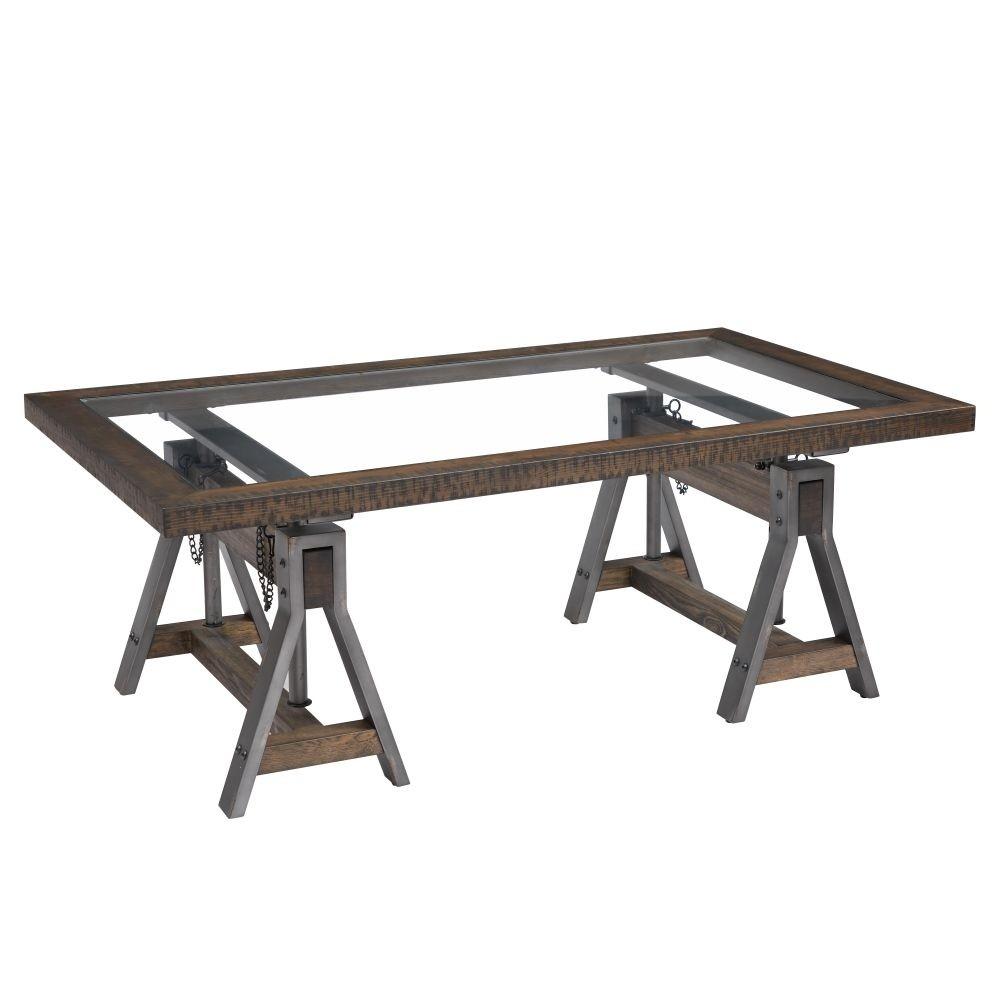 

    
Industrial Coffee Table Set 2Pcs with Adjustable Height MEDICI by Modus Furniture
