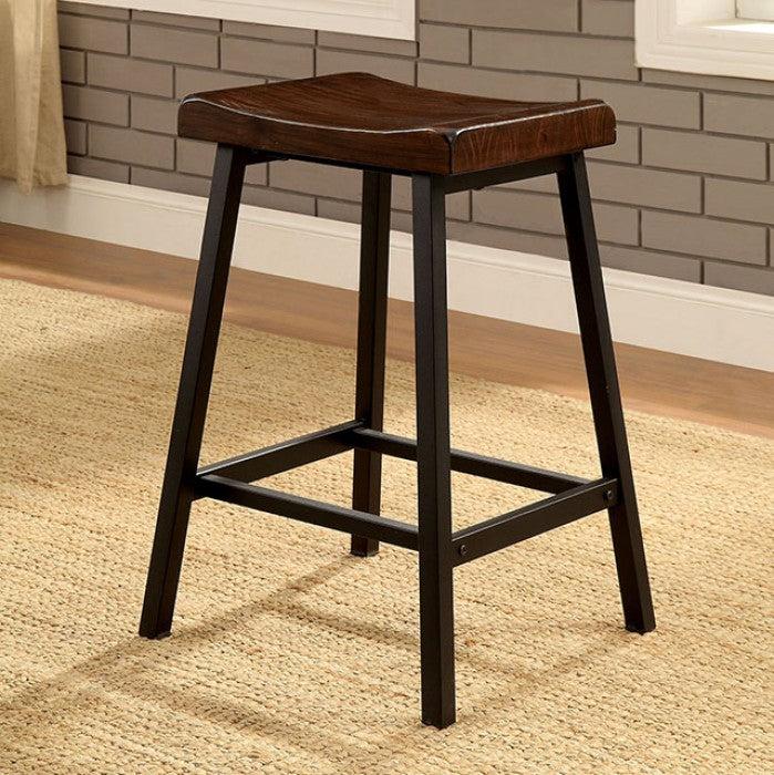 

    
Industrial Medium Oak & Black Solid Wood Counter Height Stools Set 2pcs Furniture of America CM3415PC-2PK Lainey

