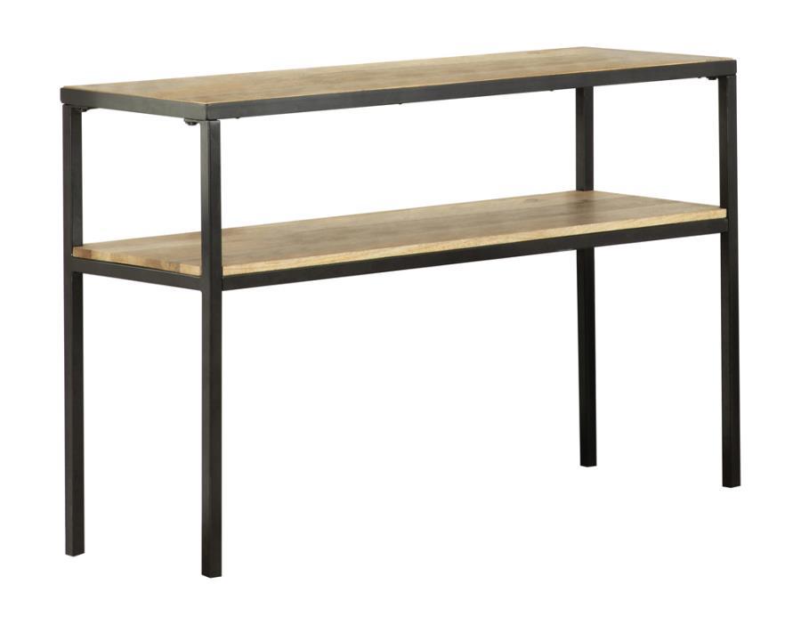 

    
Industrial Natural Solid Mango Wood Console Table Coaster 953388
