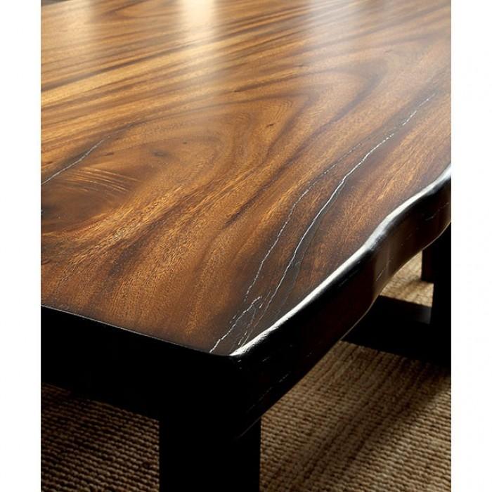 

    
Industrial Tobacco Oak & Black Solid Wood Dining Room Set 6pcs Furniture of America Maddison
