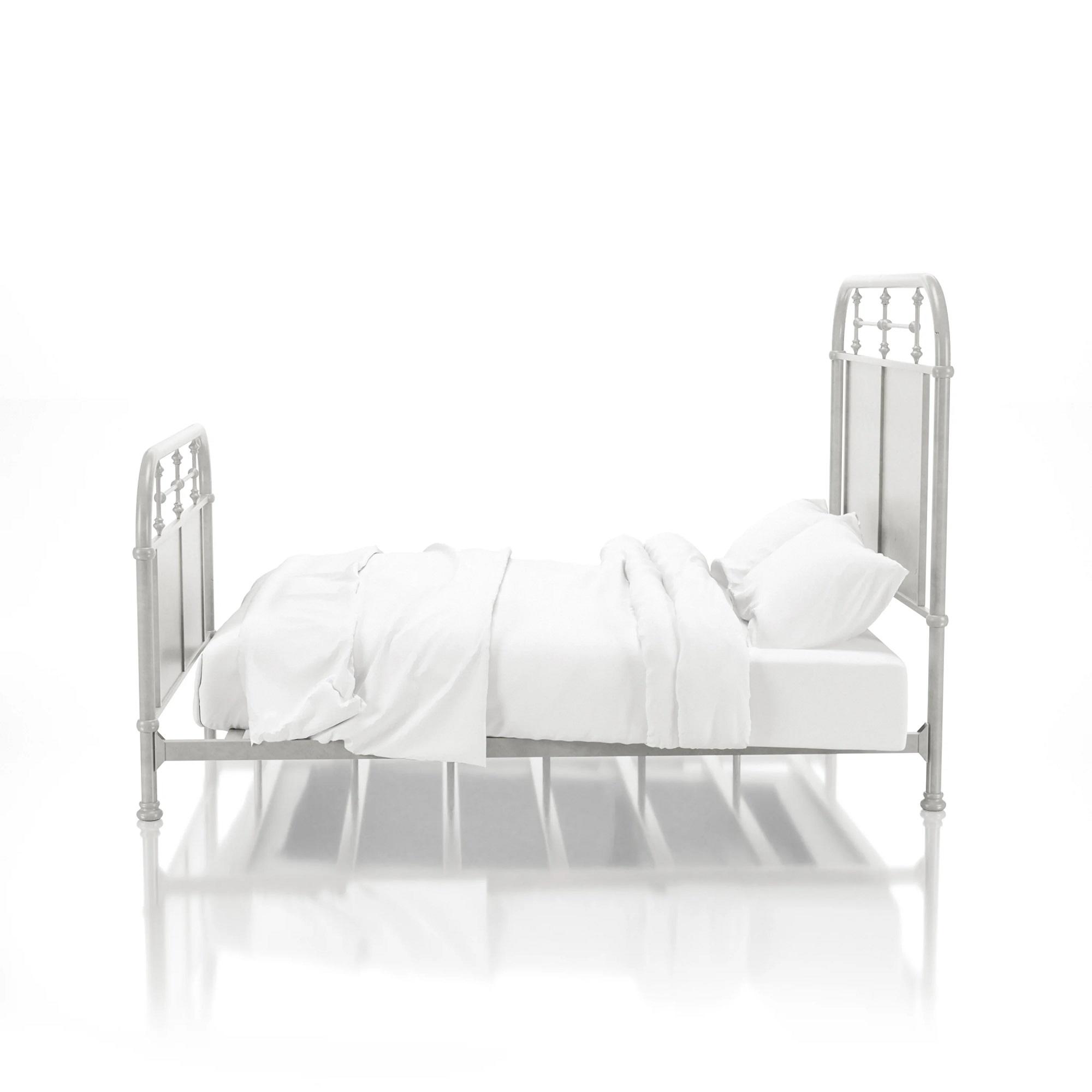 

    
Industrial White Metal Twin Bed Furniture of America CM7502WH Haldus
