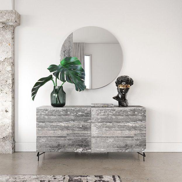 Contemporary, Modern Dresser With Mirror Aria VGAC-ARIA-DRESSER-2pcs in Gray 