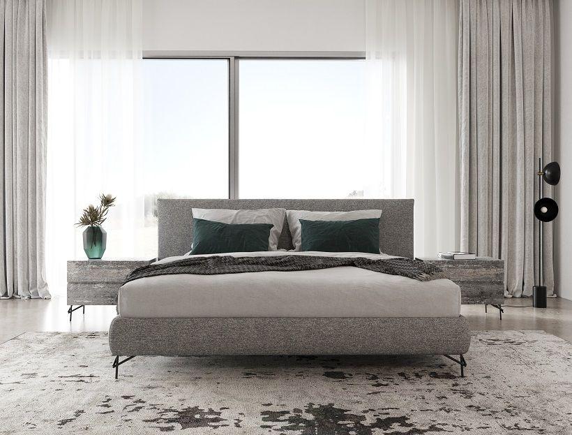 Contemporary, Modern Platform Bed Aria VGAC-ARIA-BED-K in Gray Fabric