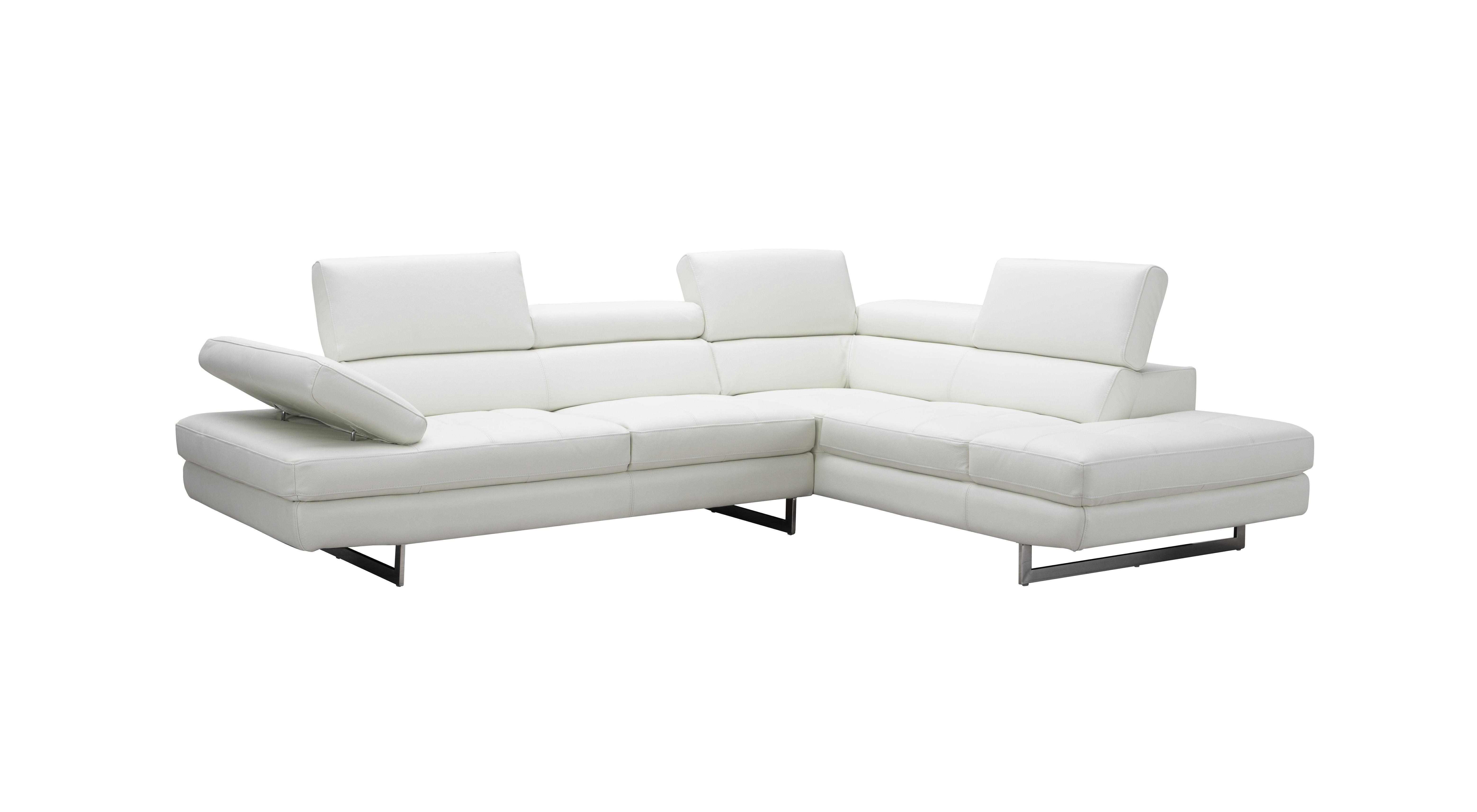 

    
A761 Italian Leather Sectional RHC in Off White Modern J&M
