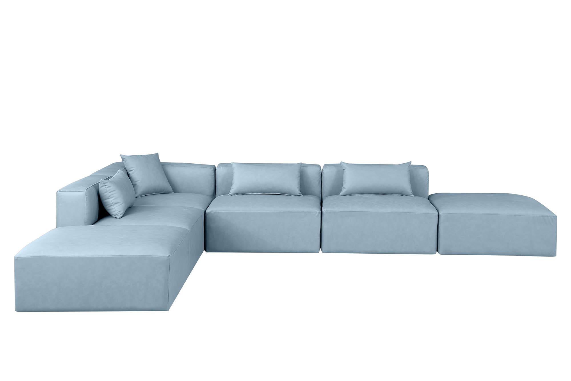

        
Meridian Furniture CUBE 668LtBlu-Sec6E Modular Sectional Sofa Light Blue Faux Leather 094308318349
