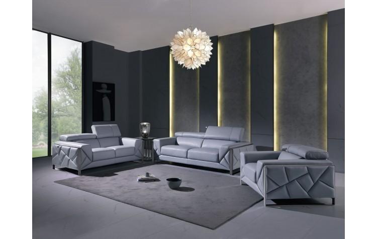 

    
 Shop  Light Blue Genuine Italian Leather Sofa Modern Global United 903
