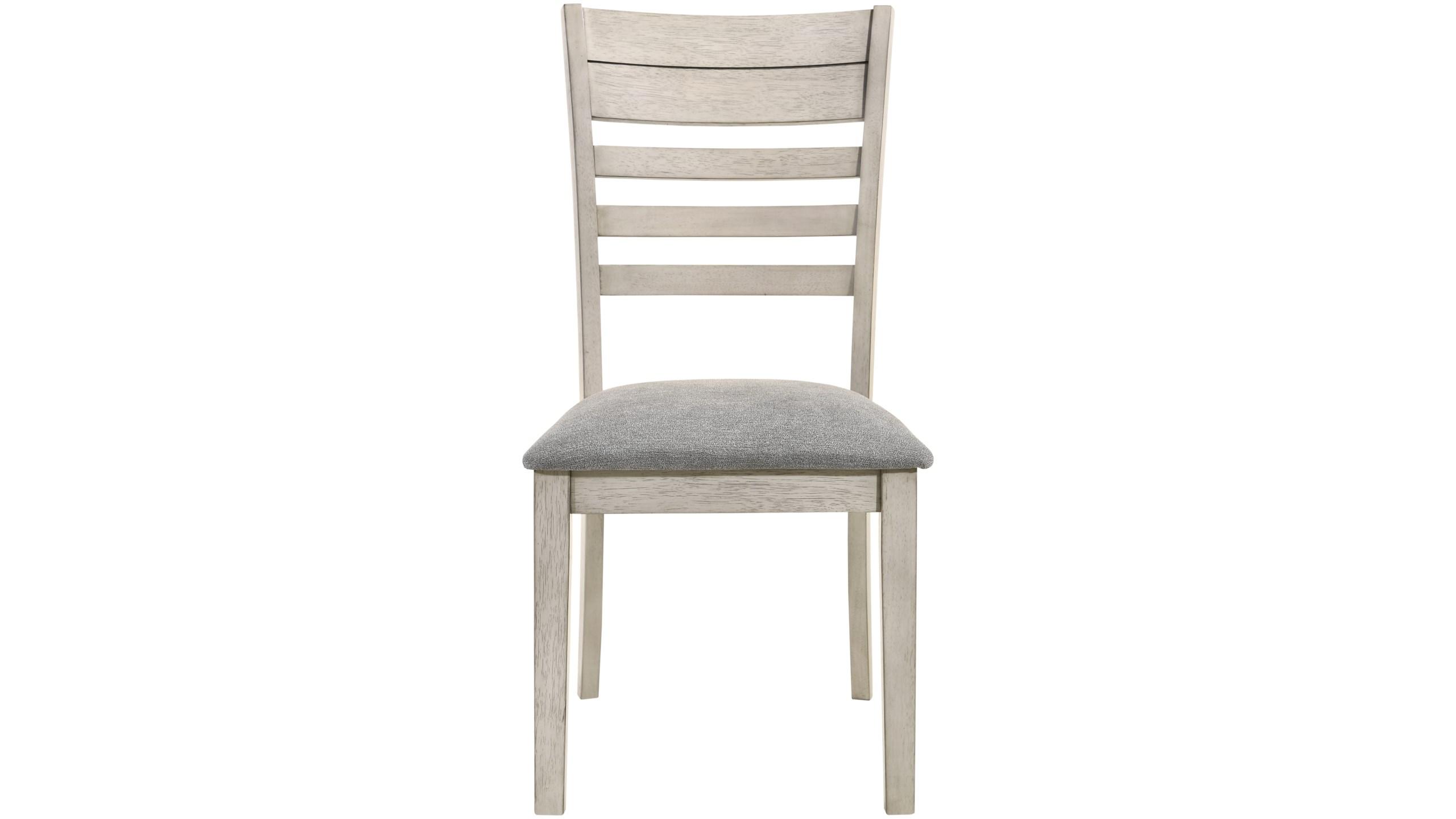 

    
Crown Mark White Sands Dining Chair Set Vintage White/Light Gray 2132S-2pcs
