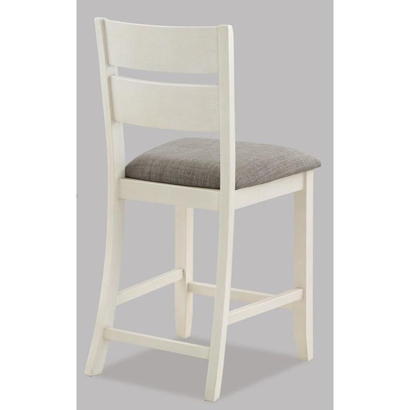 

    
Crown Mark Dakota Counter Chair Set White/Brown 2713CG-S-24-2pcs
